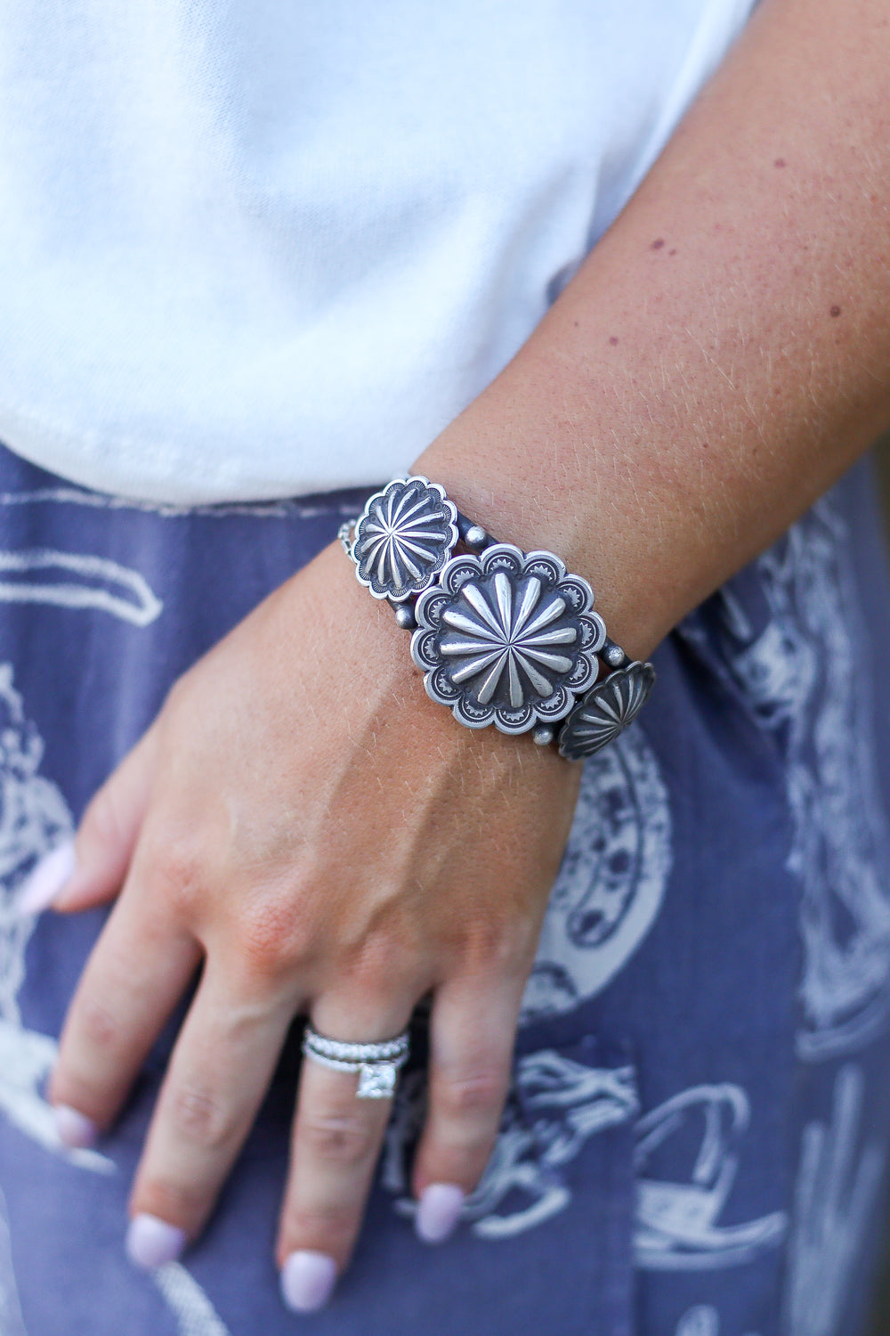 The Triple Starburst Concho Cuff
