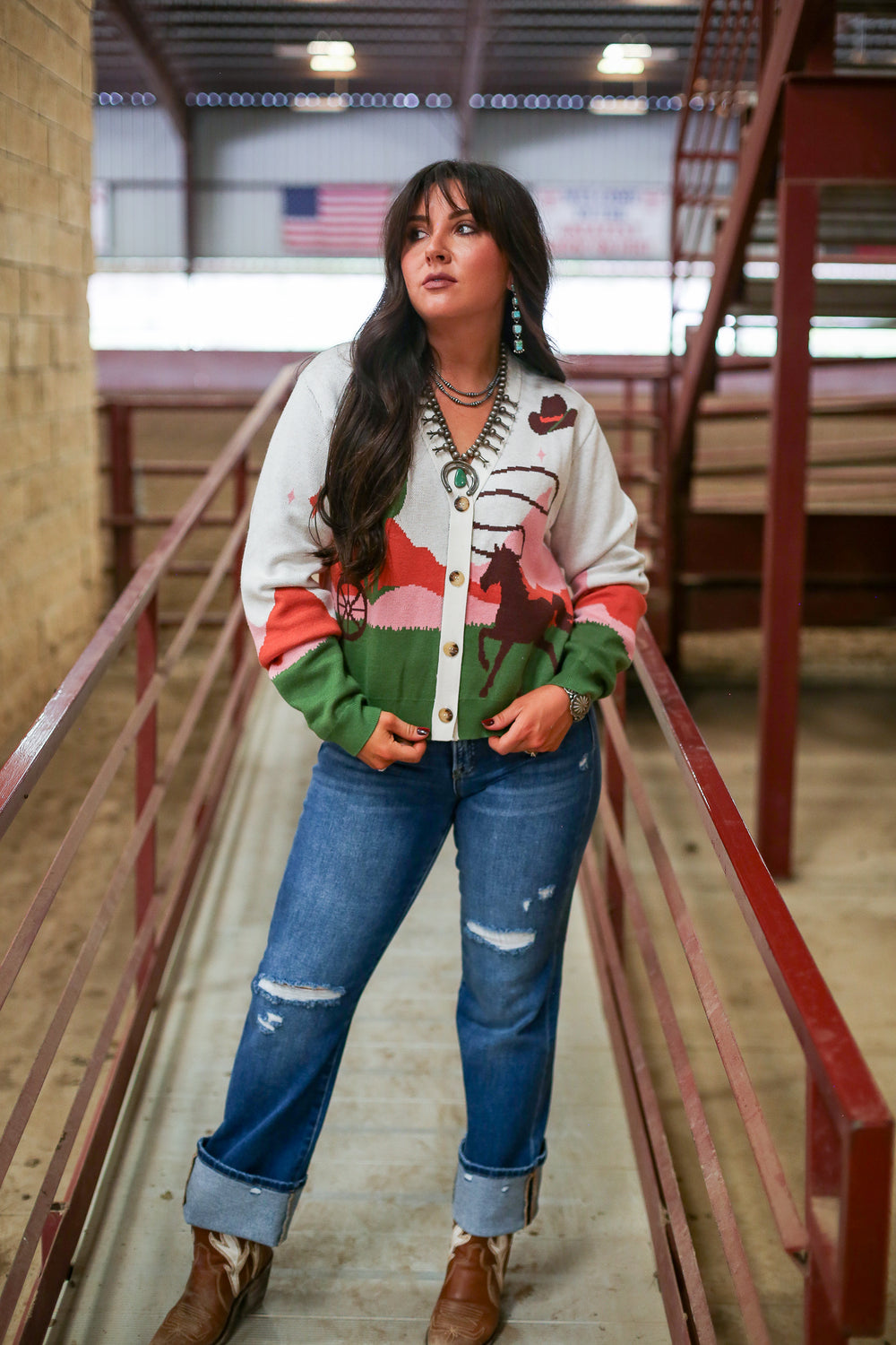 The Western Night Beige Cardigan