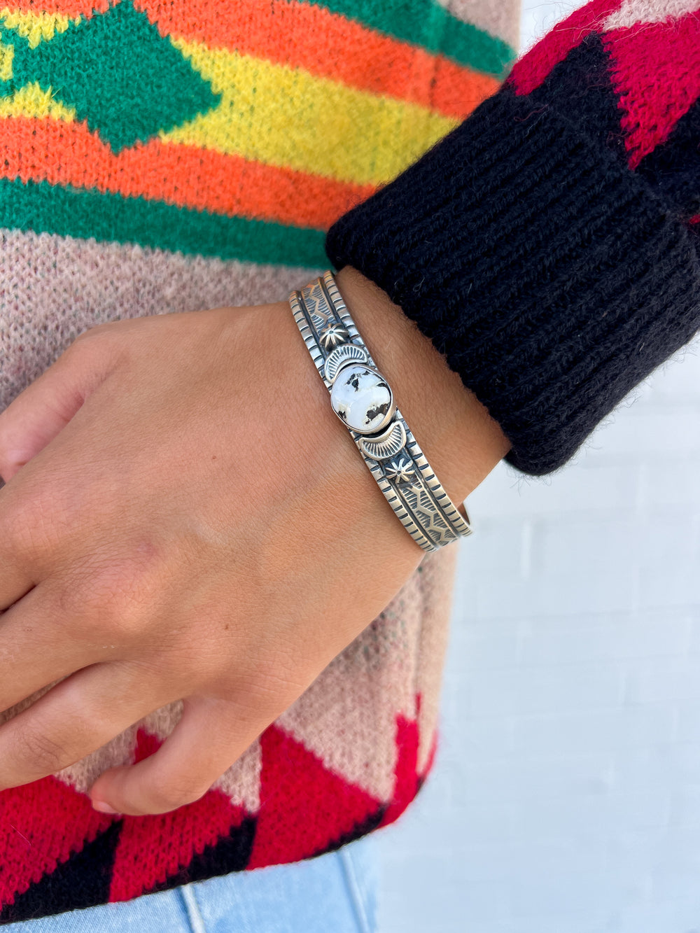 The White Buffalo Stamped Starburst Cuff