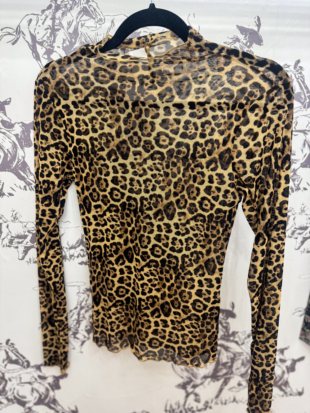 The Macey Leopard Mesh Top