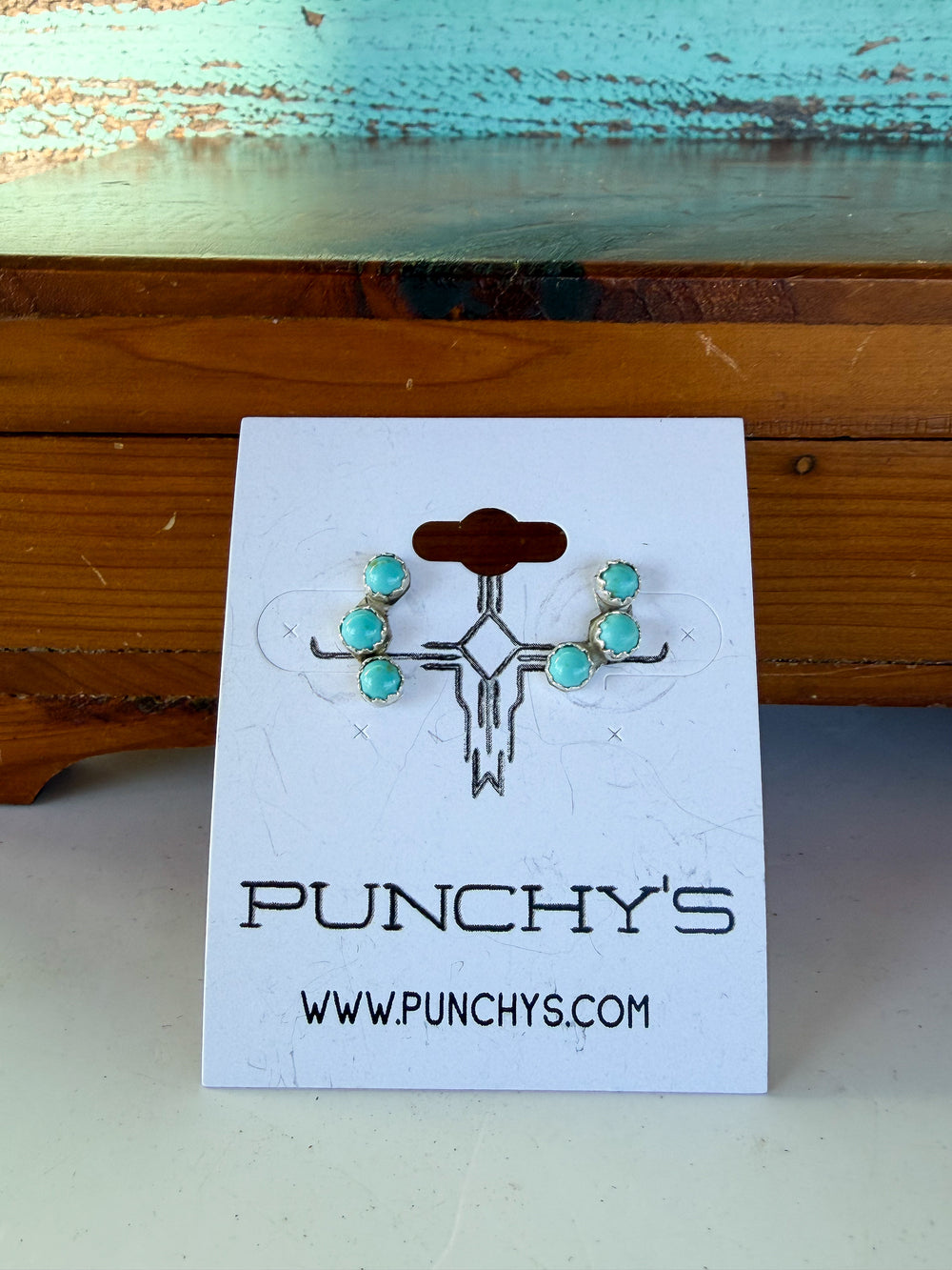 Three Stone Crawler Earring Set