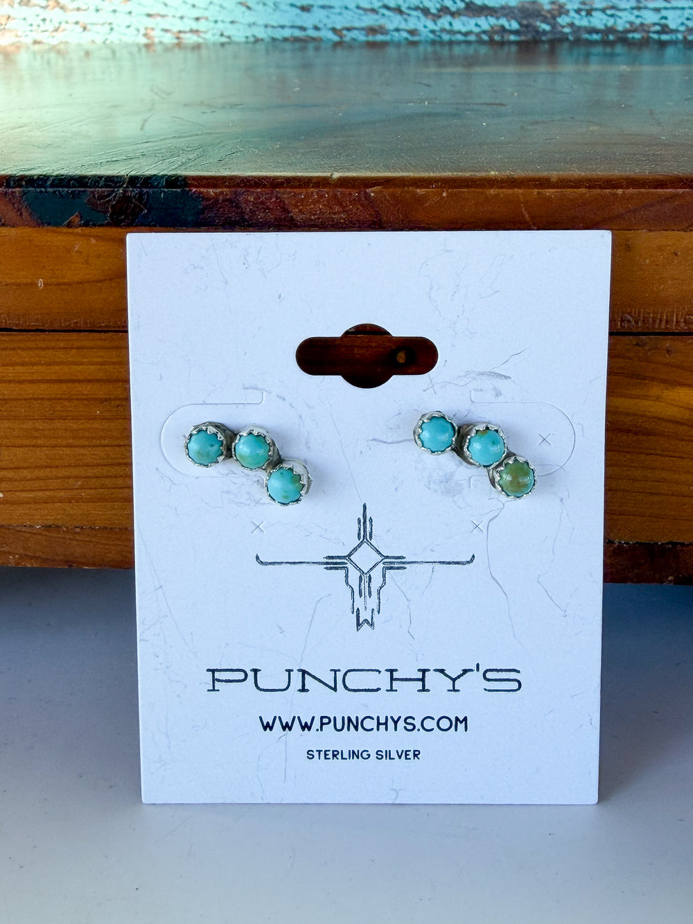 Three Stone Crawler Earring Set