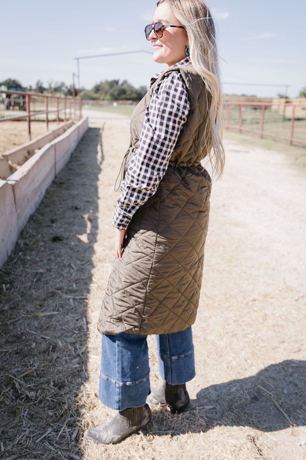 Trench Puffer Vest Khaki