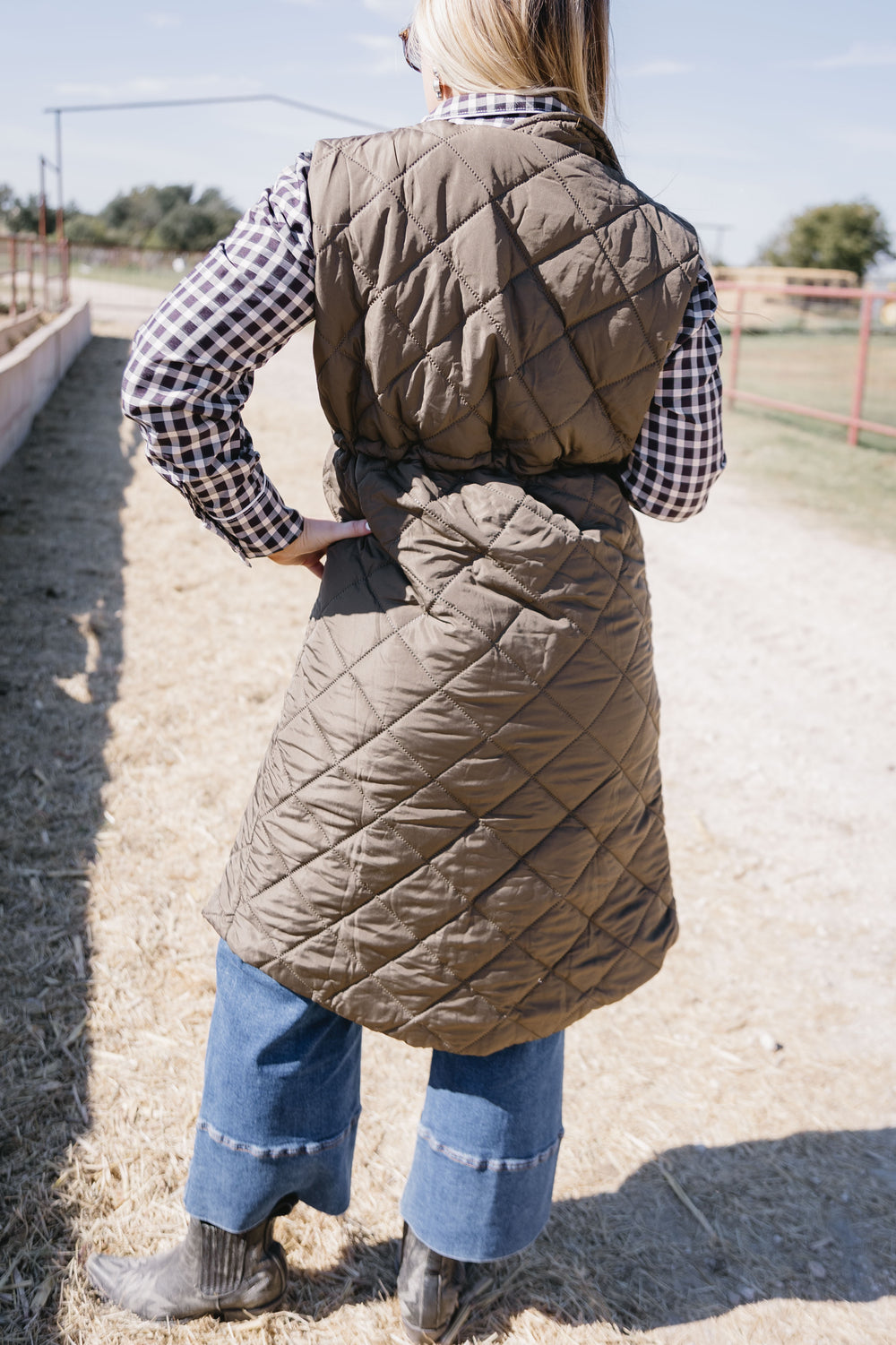 Trench Puffer Vest Khaki