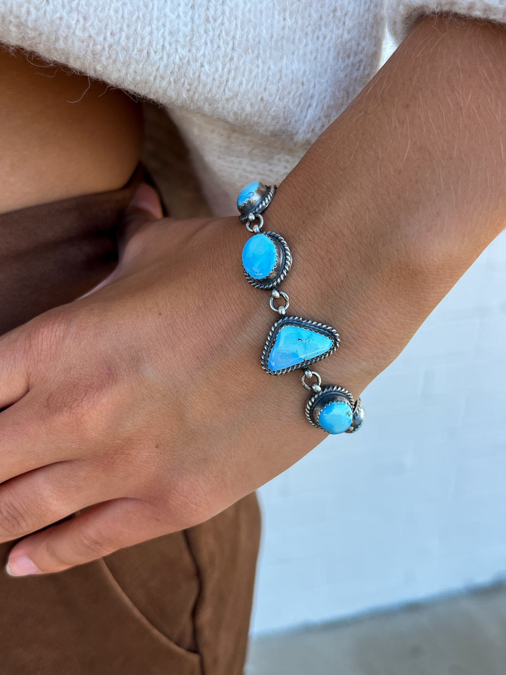 Triangle Center Golden Hills Link Bracelet