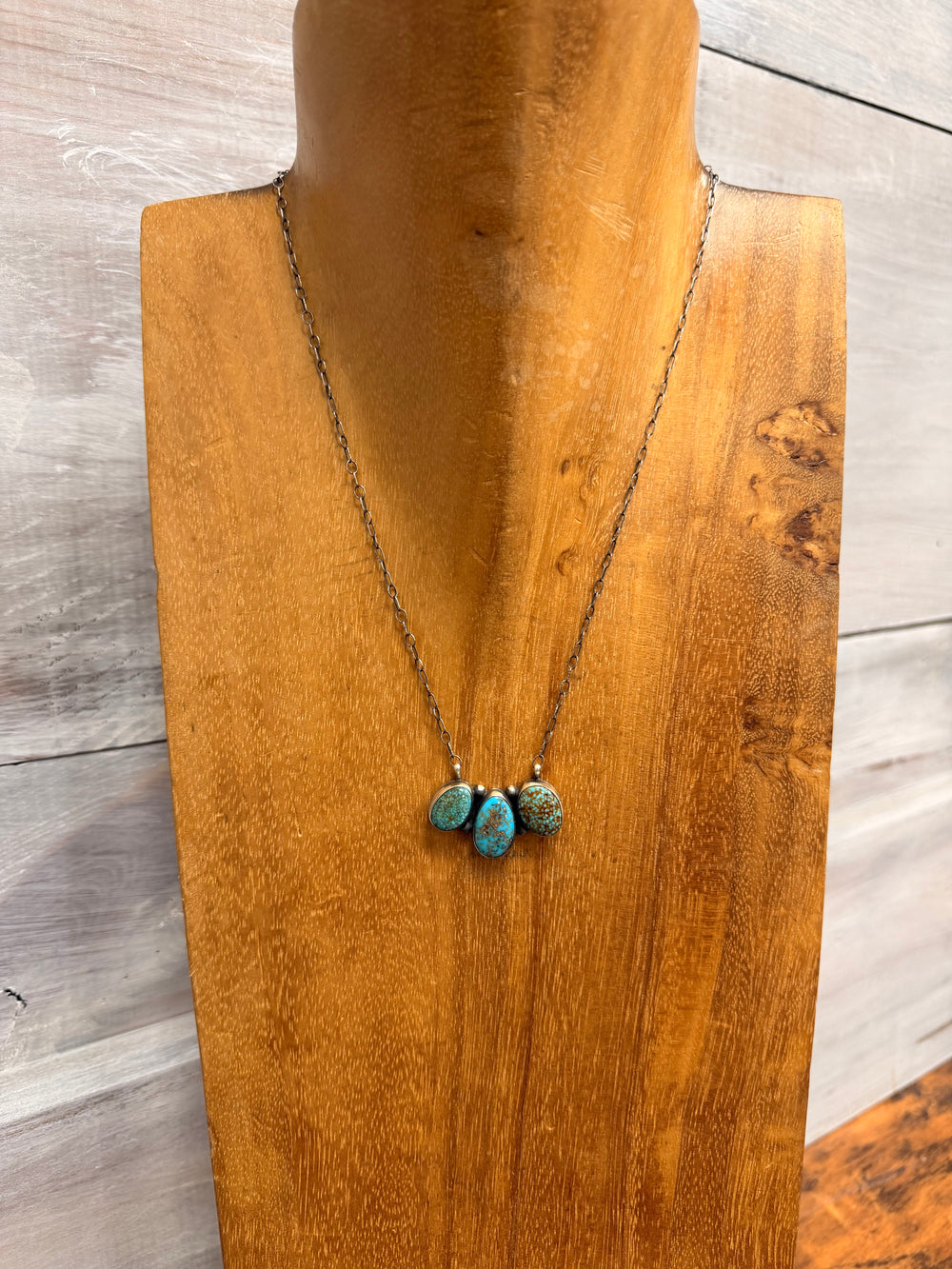 Trio Matrix Mixed Turquoise Necklace