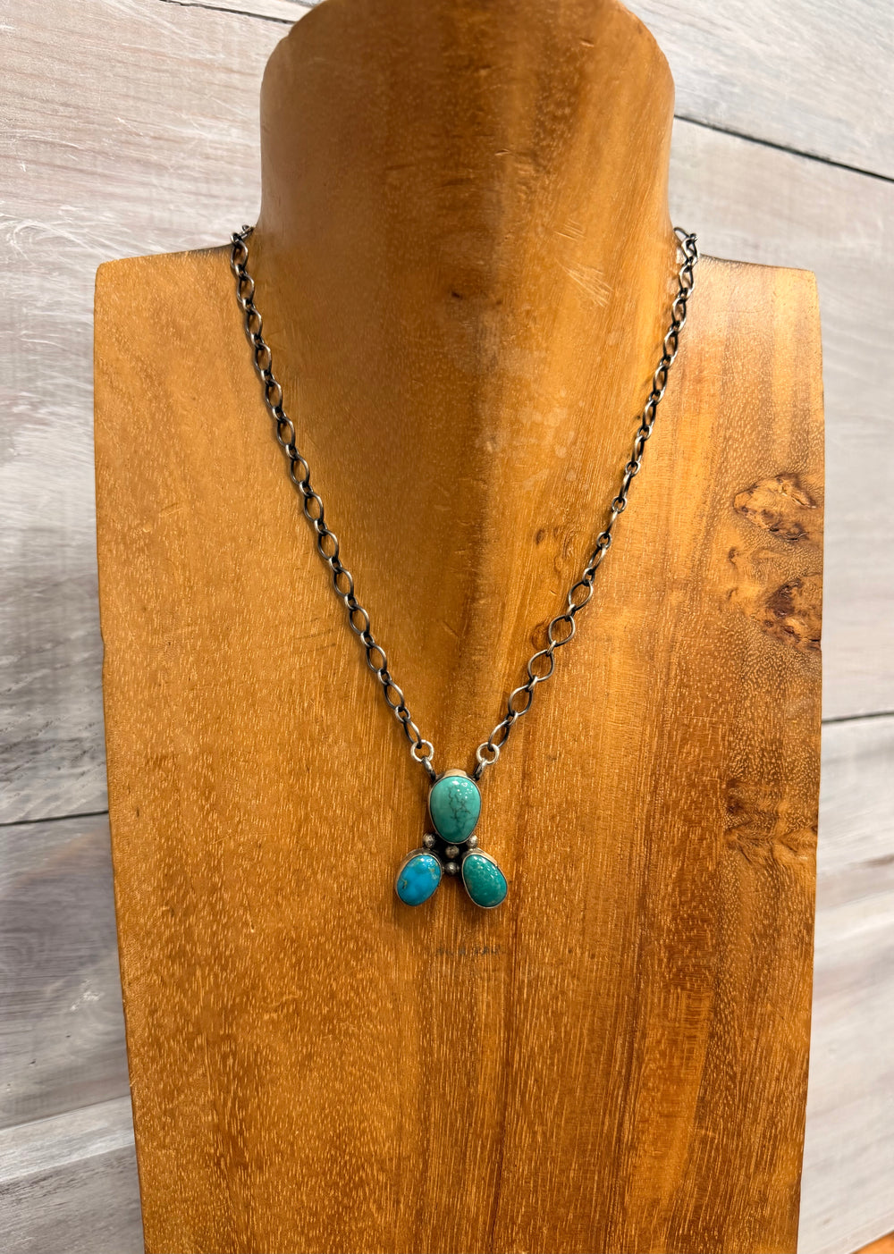 Trio Oval Mixed Turquoise Necklace