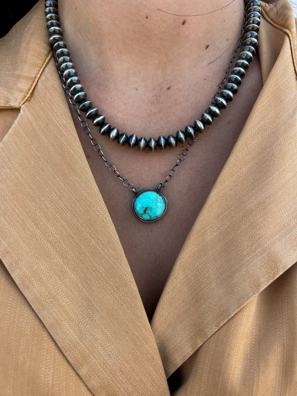 Turquoise Moon Over Georgia Necklace