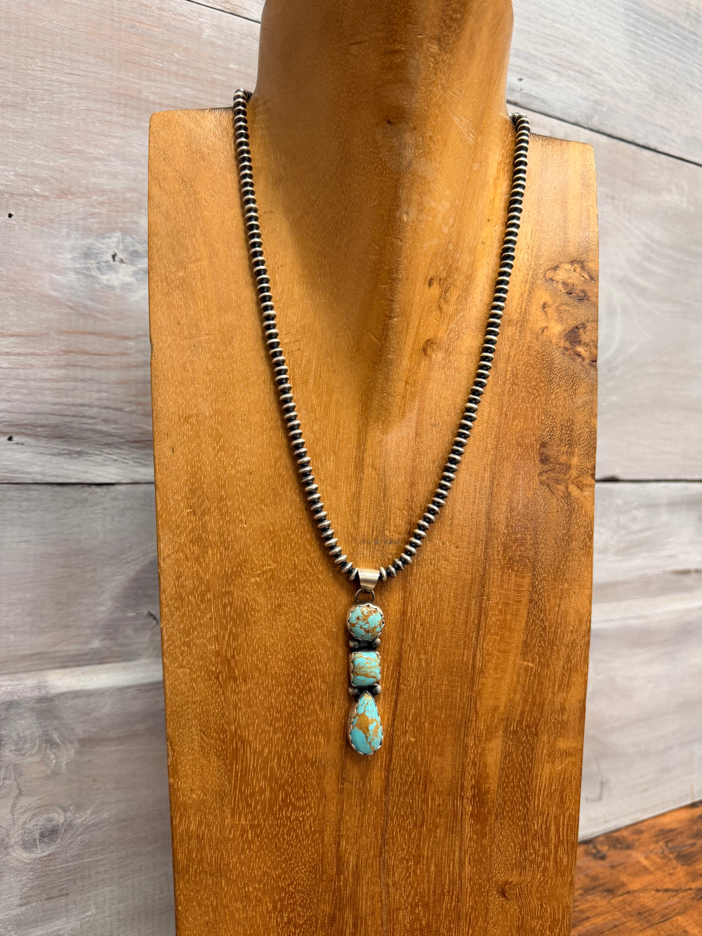 Turquoise Terra Pendant - Stamped T 2.0