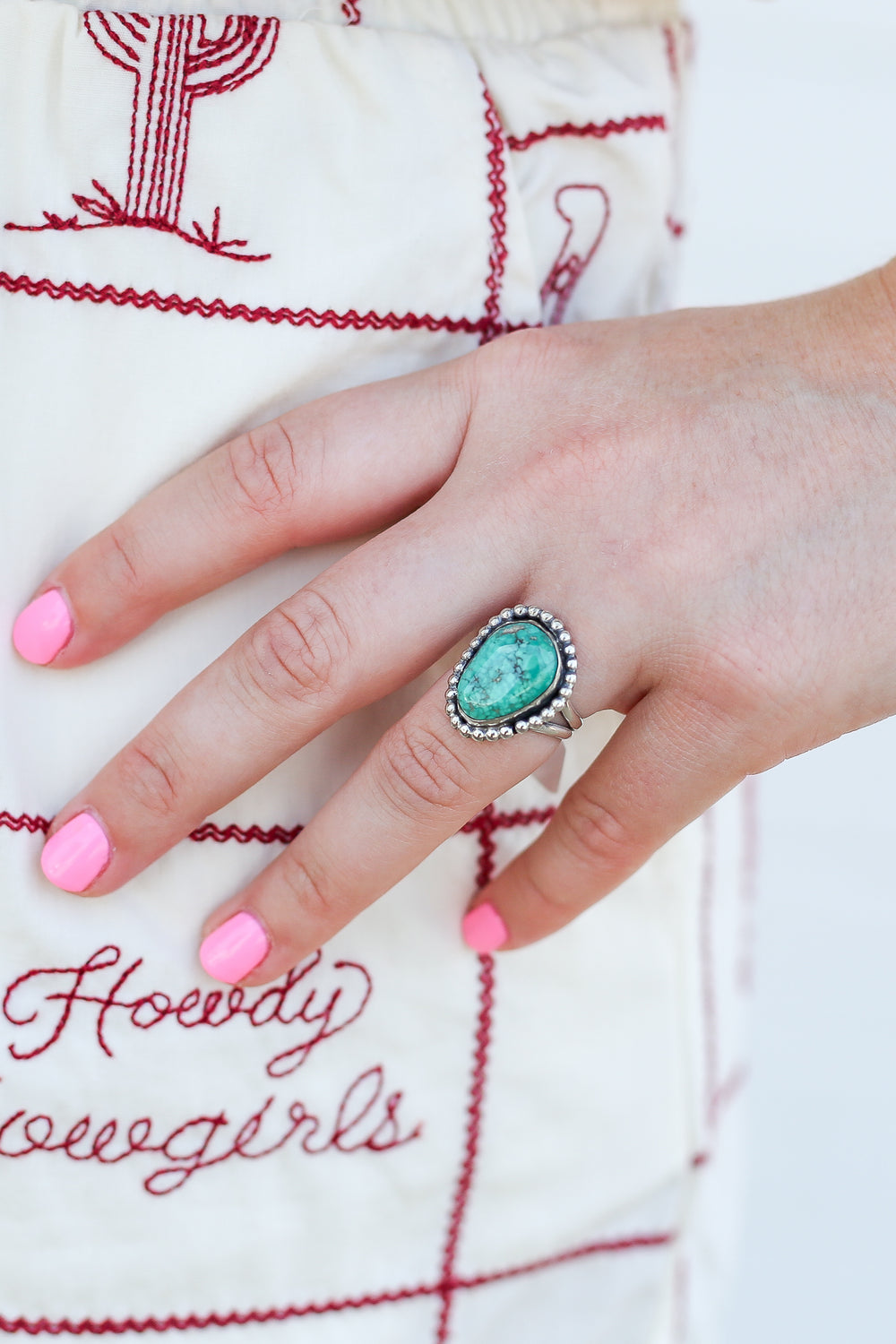 Turquoise Dotted Rings