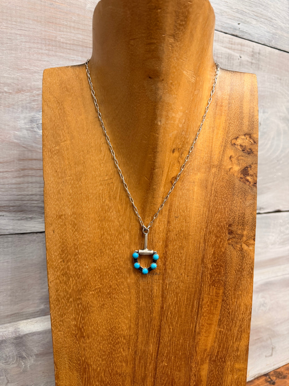 Turquoise Snaffle Bit Necklace