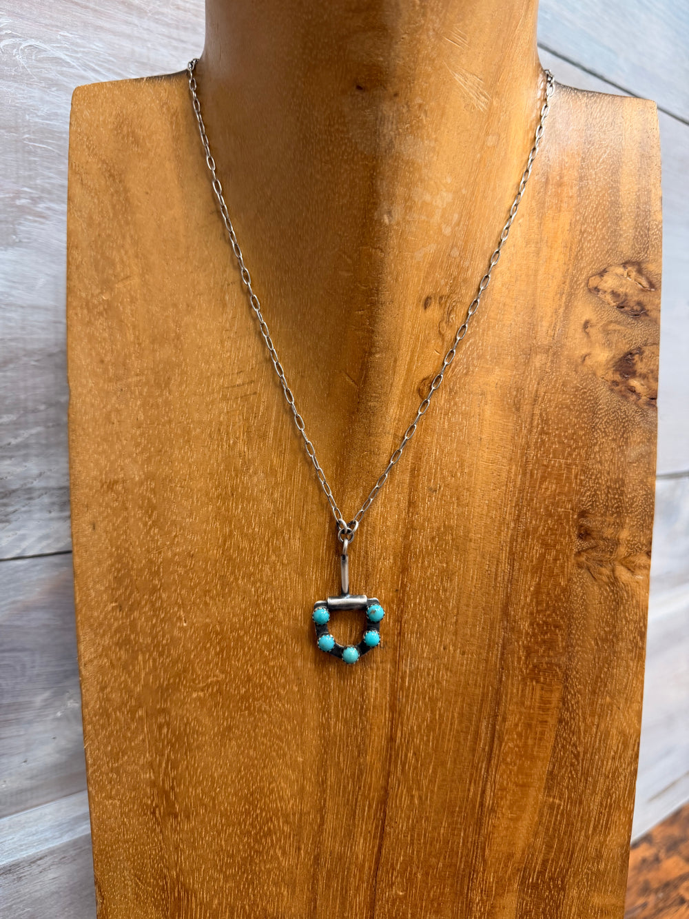 Turquoise Snaffle Bit Necklace