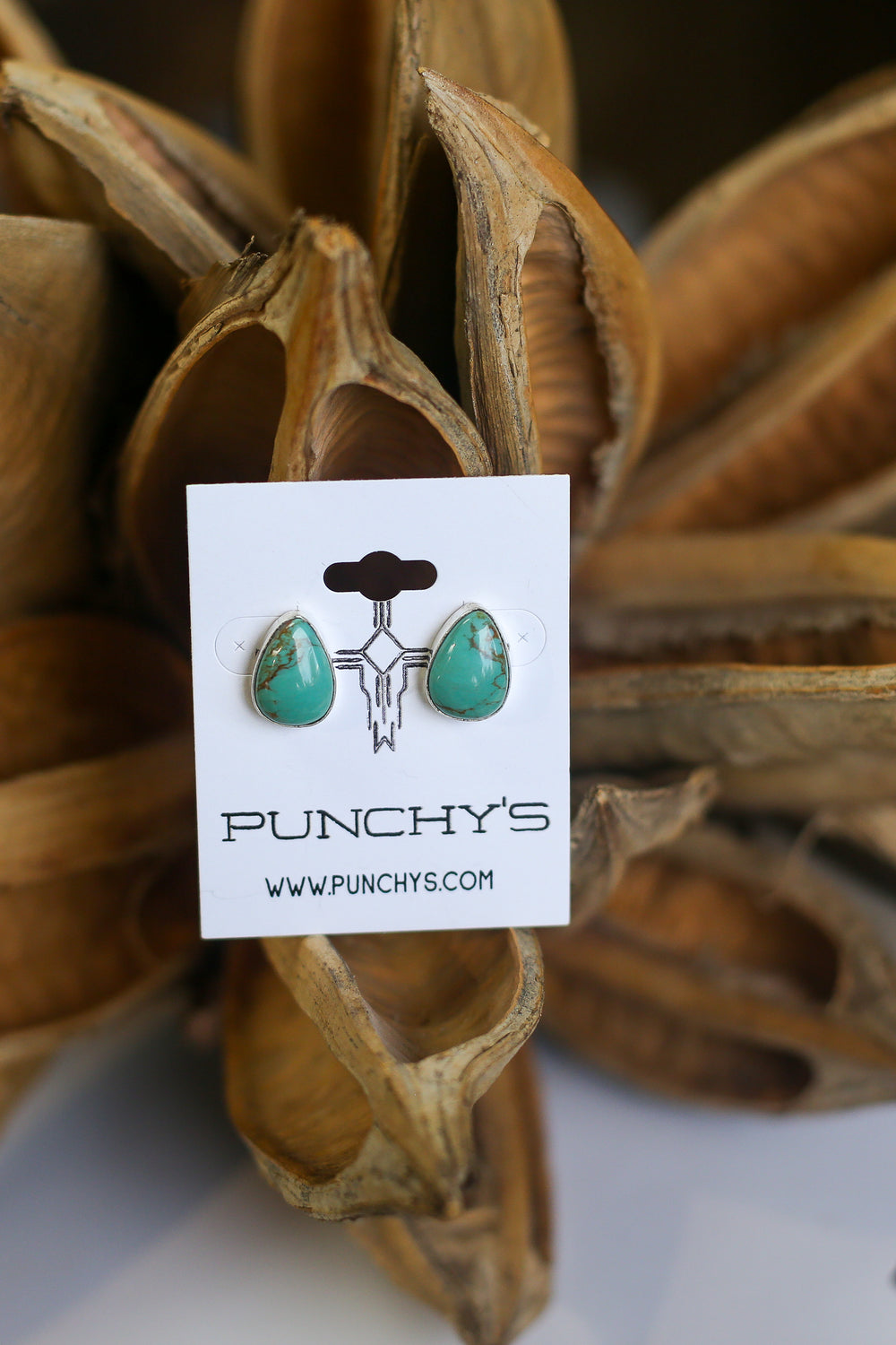 Turquoise Teardrop Studs