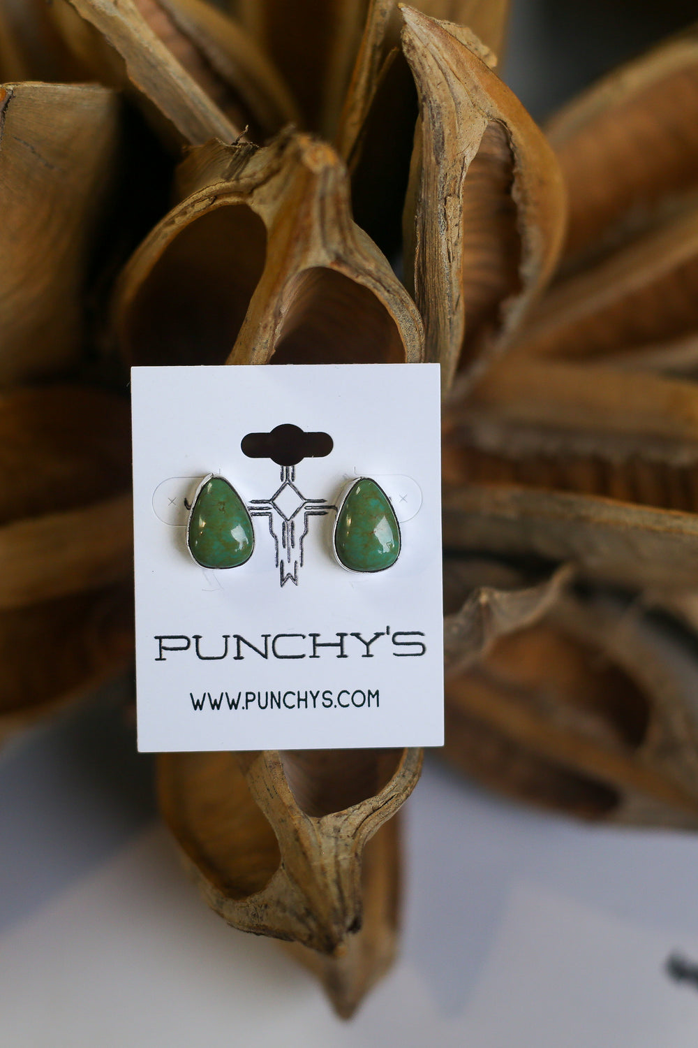 Turquoise Teardrop Studs