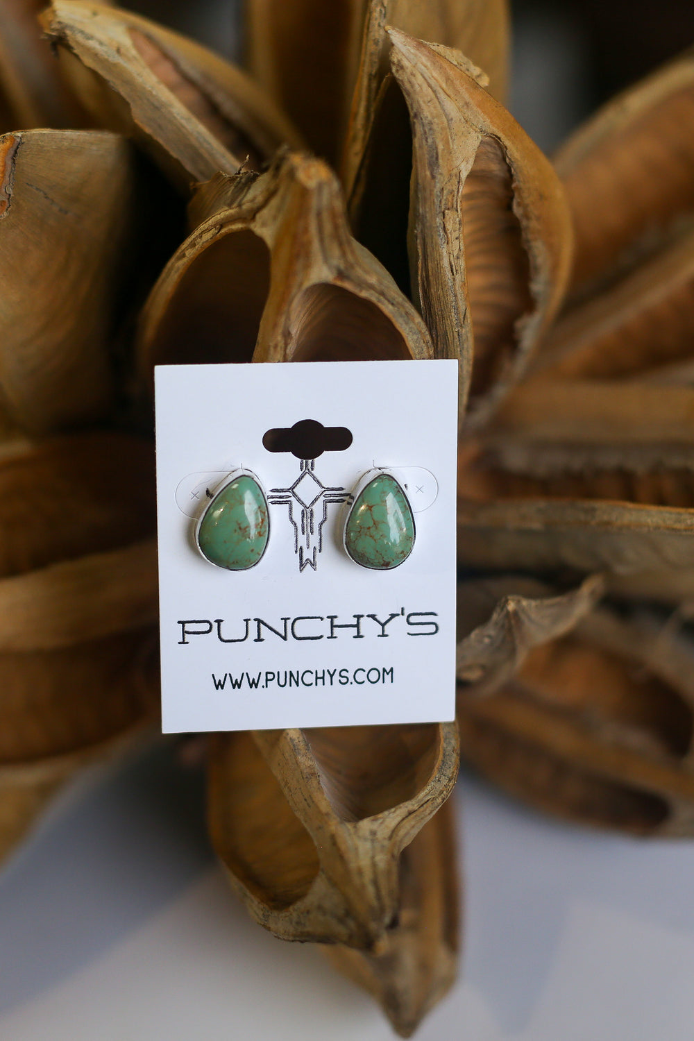 Turquoise Teardrop Studs