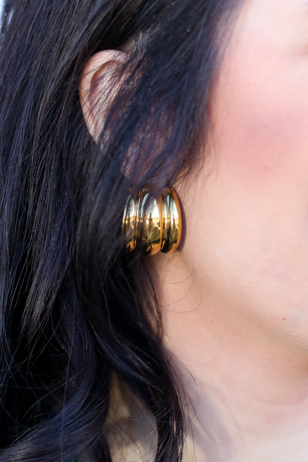 Twist Design 18k Gold Plated Earrings