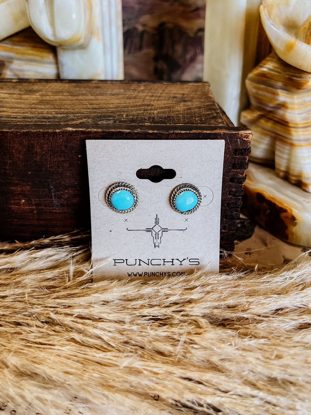 Twisted Rope Turquoise Studs