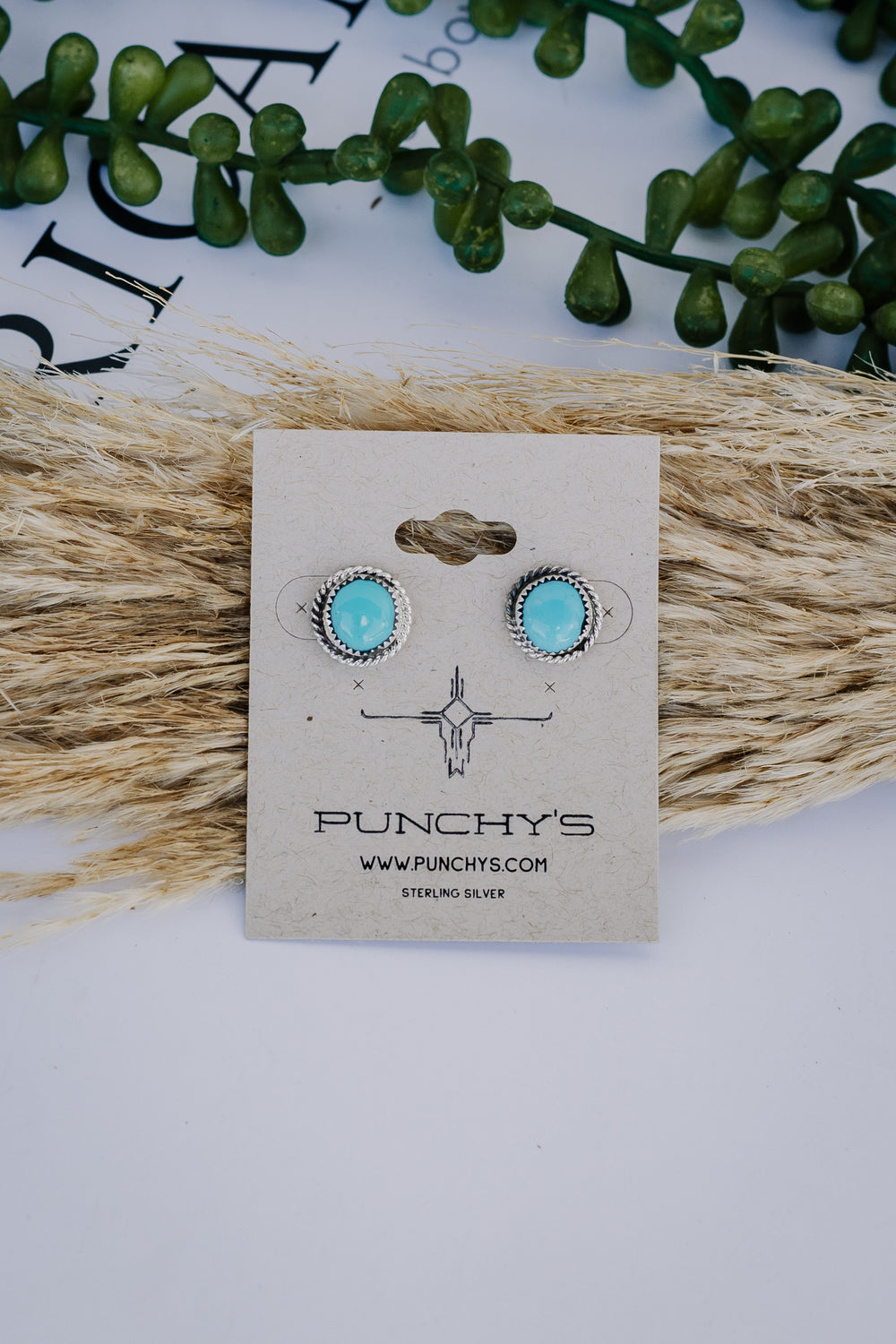 Twisted Rope Turquoise Studs