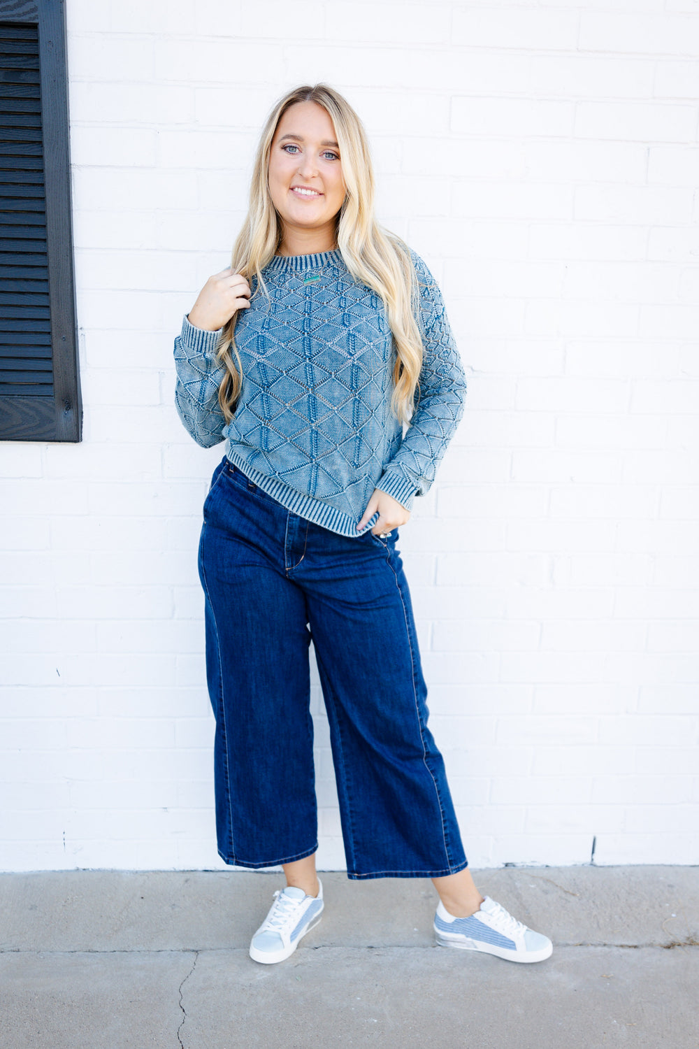 Vintage Denim Knit Sweater