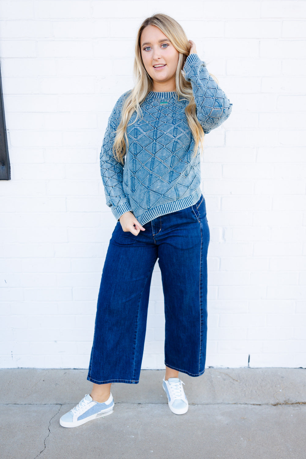 Vintage Denim Knit Sweater