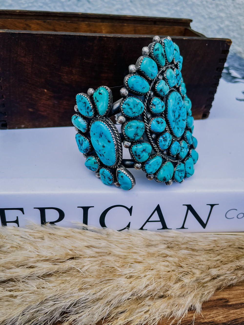 Vintage Turquoise Triple Crown Cuff