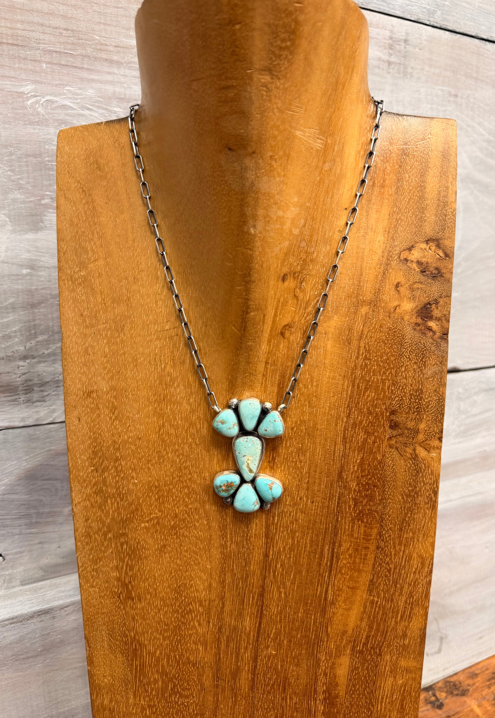 Vertical Fox Turquoise Bowtie Necklace 2.0