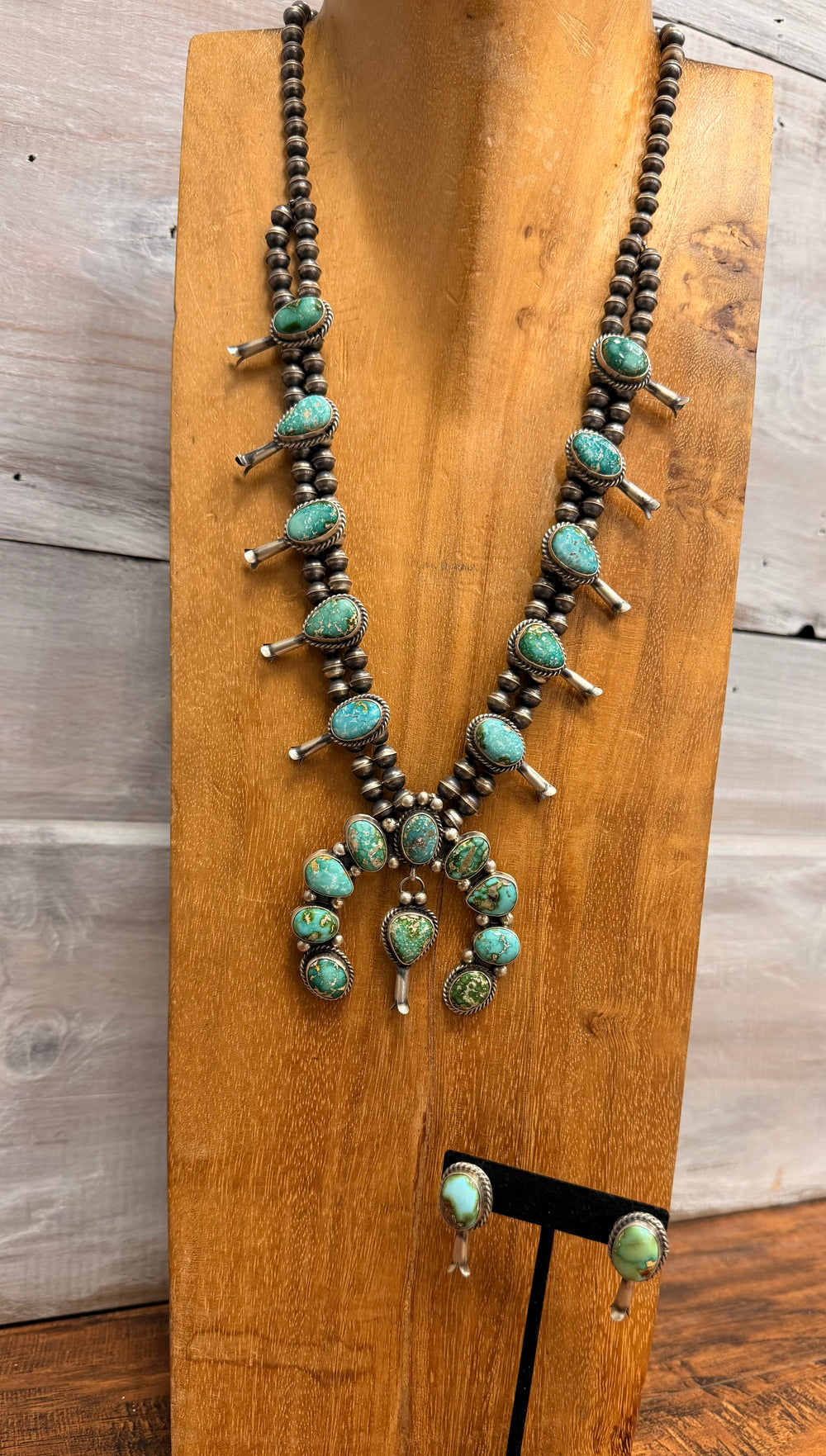 Vicky Sonoran Gold Squash Blossom Necklace Set