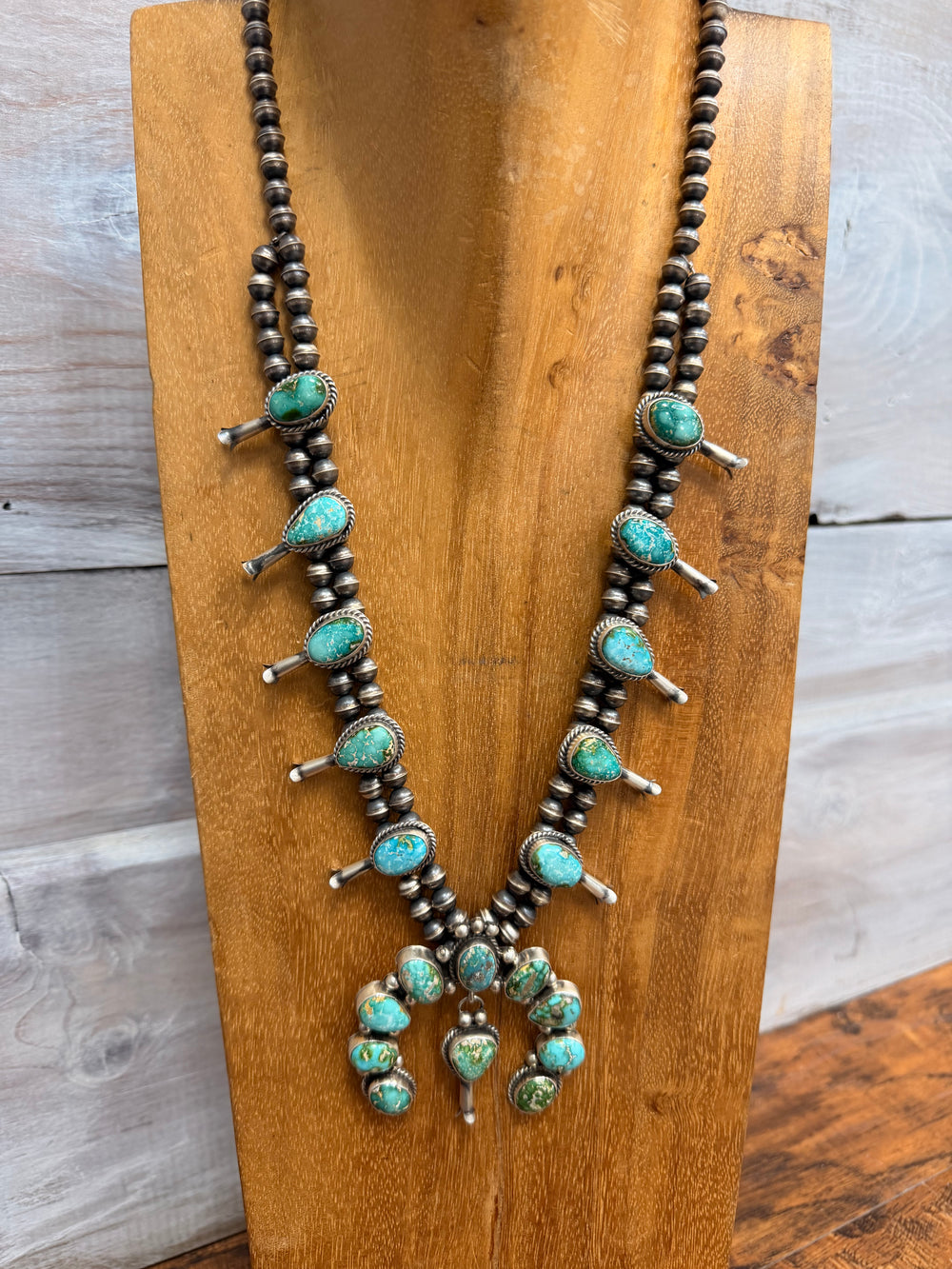 Vicky Sonoran Gold Squash Blossom Necklace Set