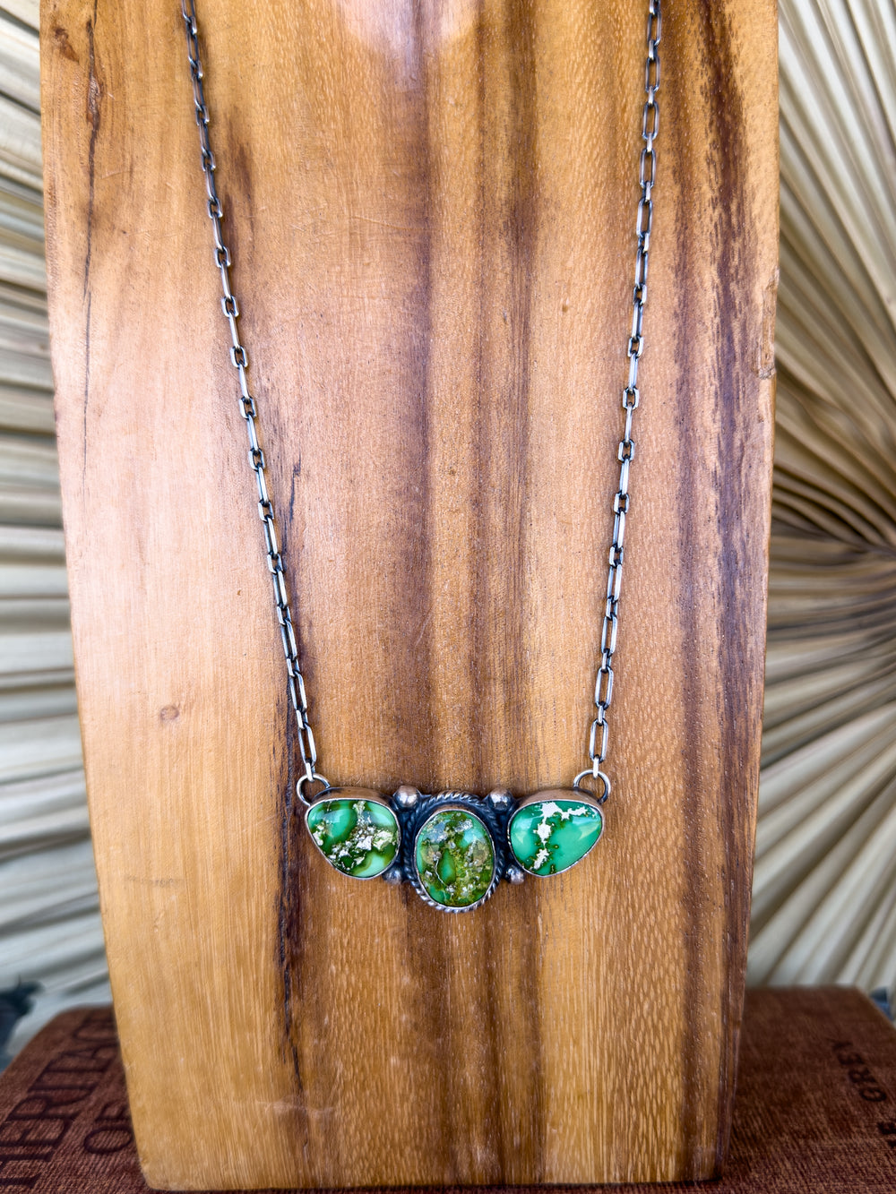 Vicky Three Stone Sonoran Gold Necklace