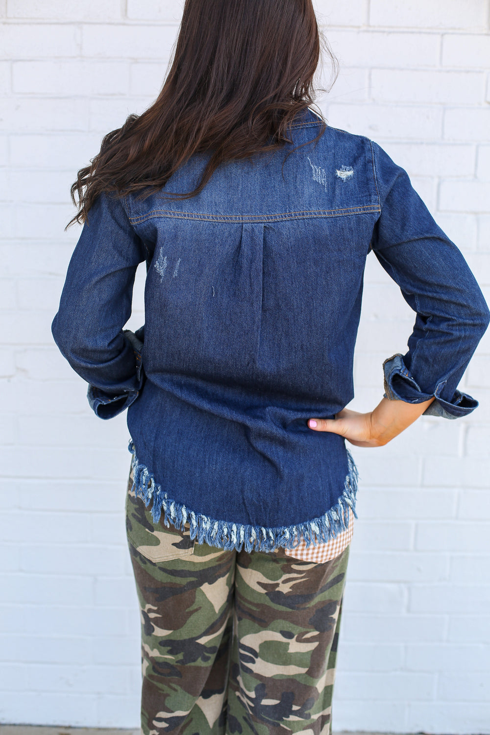 Vintage Frayed Denim Shirt