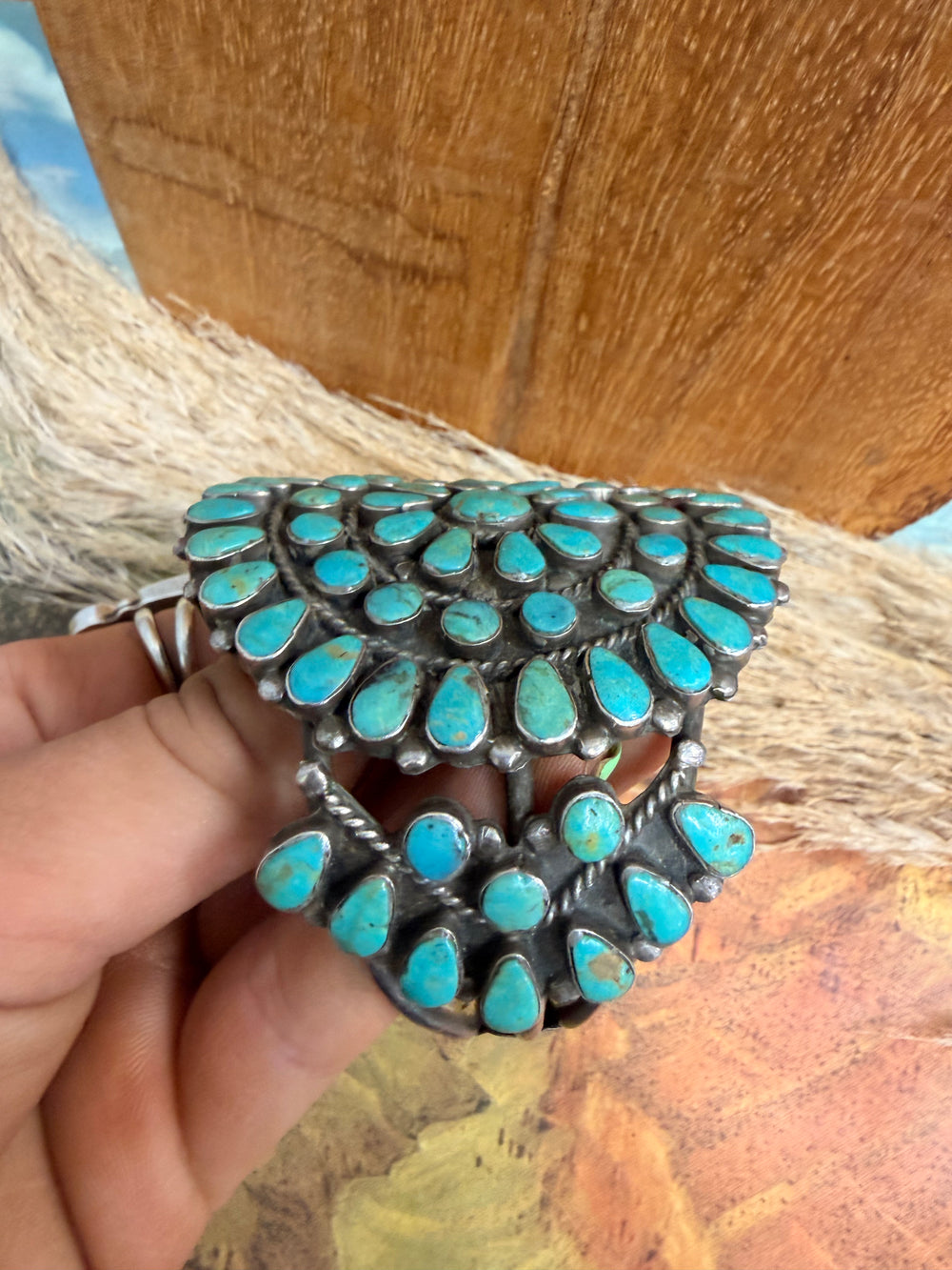 Vintage Round Cluster Cuff