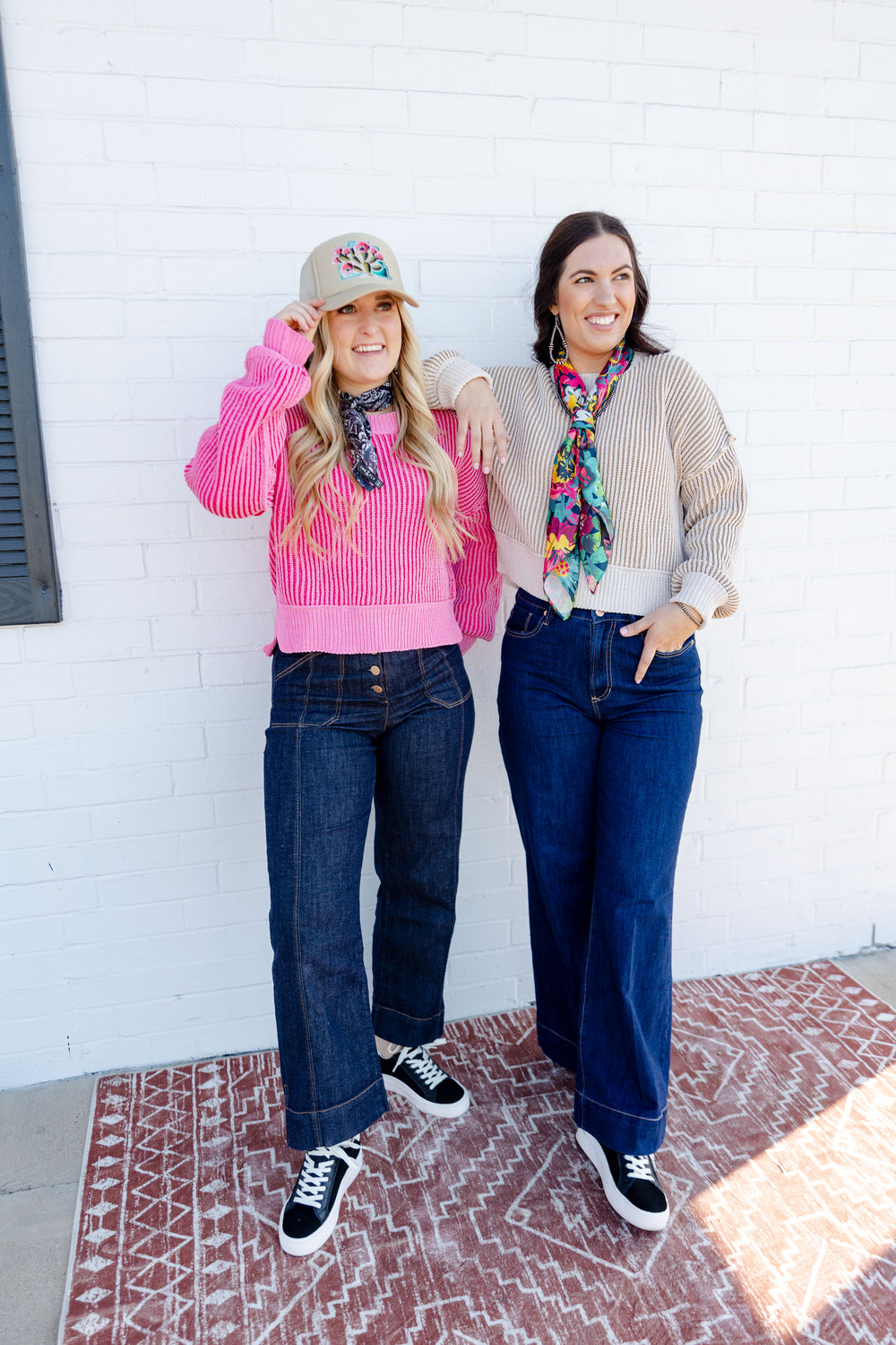 Pink Waffle Knit Top