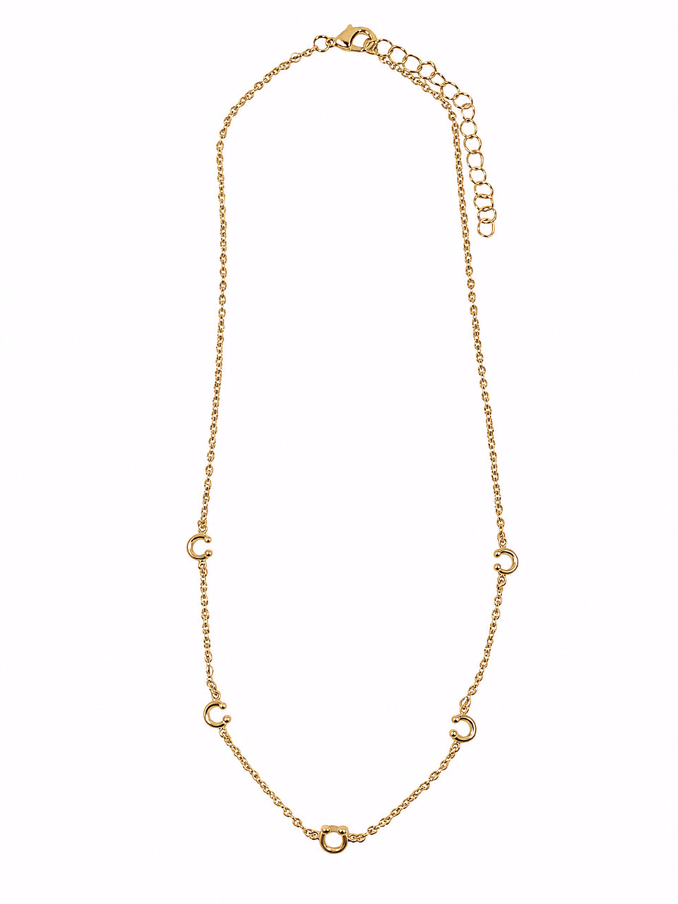 18K Gold Plated Horseshoe Charm Necklace