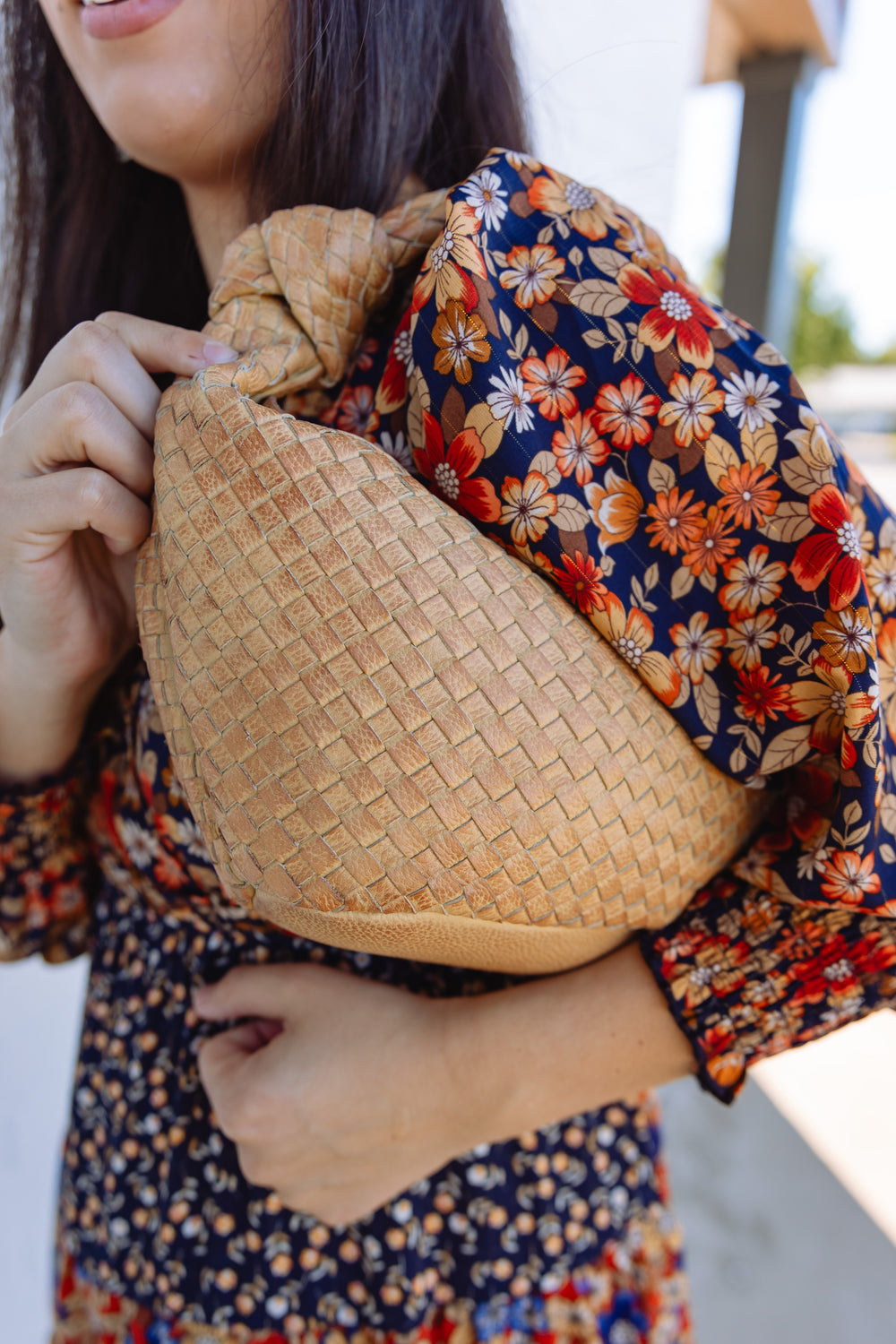 Woven Knot Hobo Bag