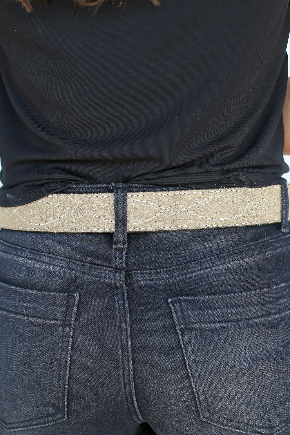 Washed Olive Suede Gunslinger Belt
