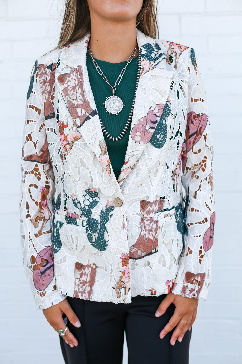 Way Out West Eyelet Blazer