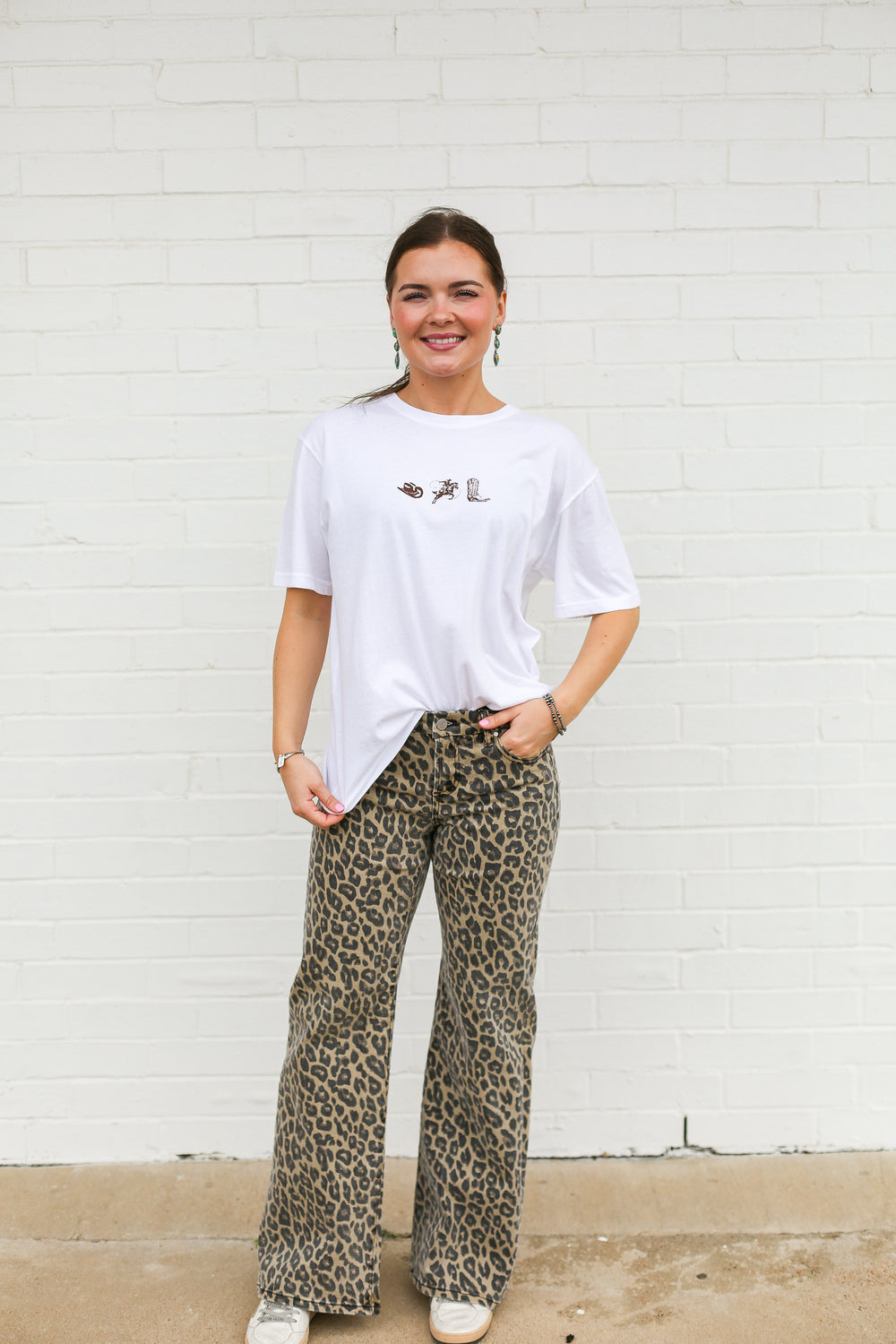 Wild Triple Stride White Oversized Tee