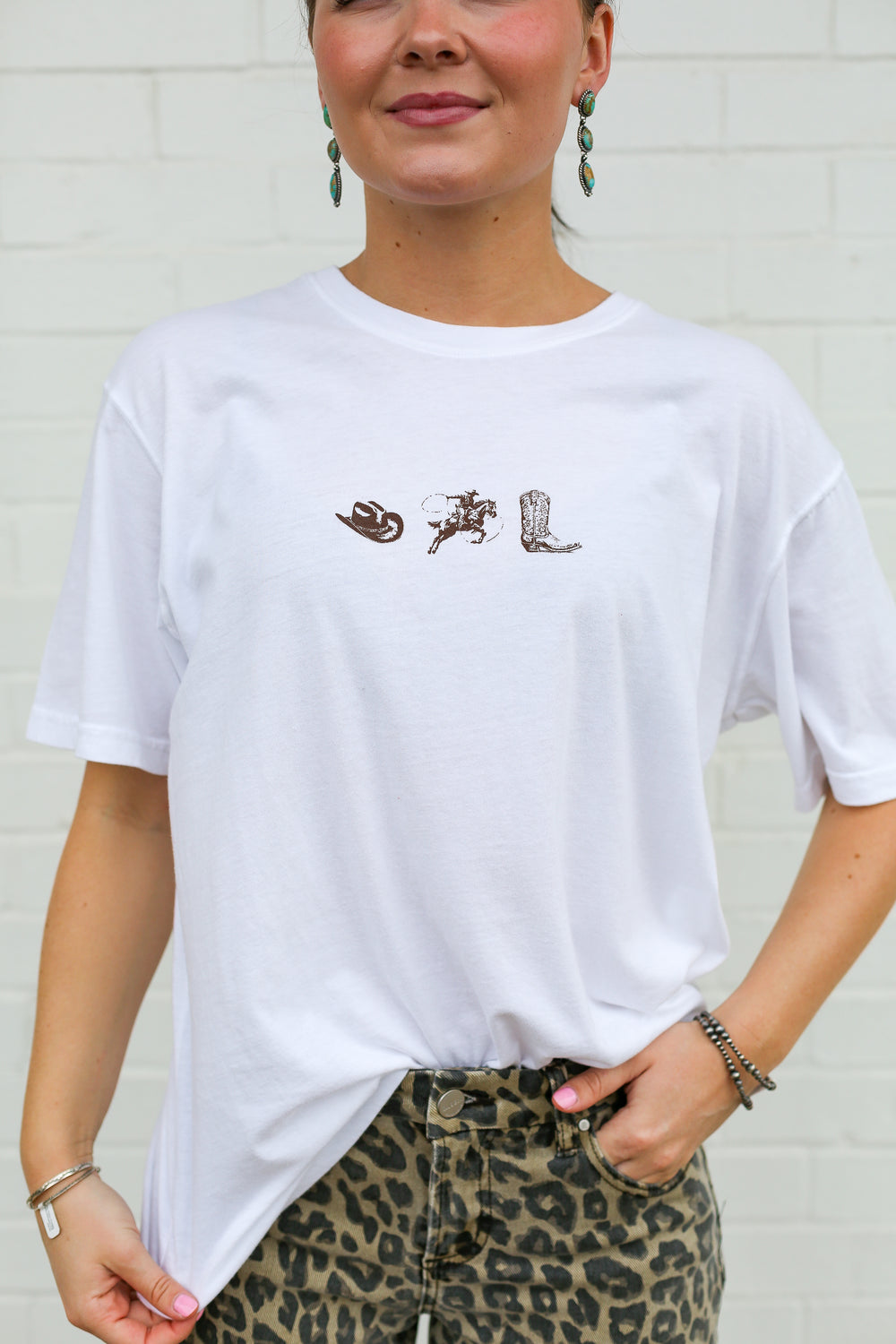 Wild Triple Stride White Oversized Tee