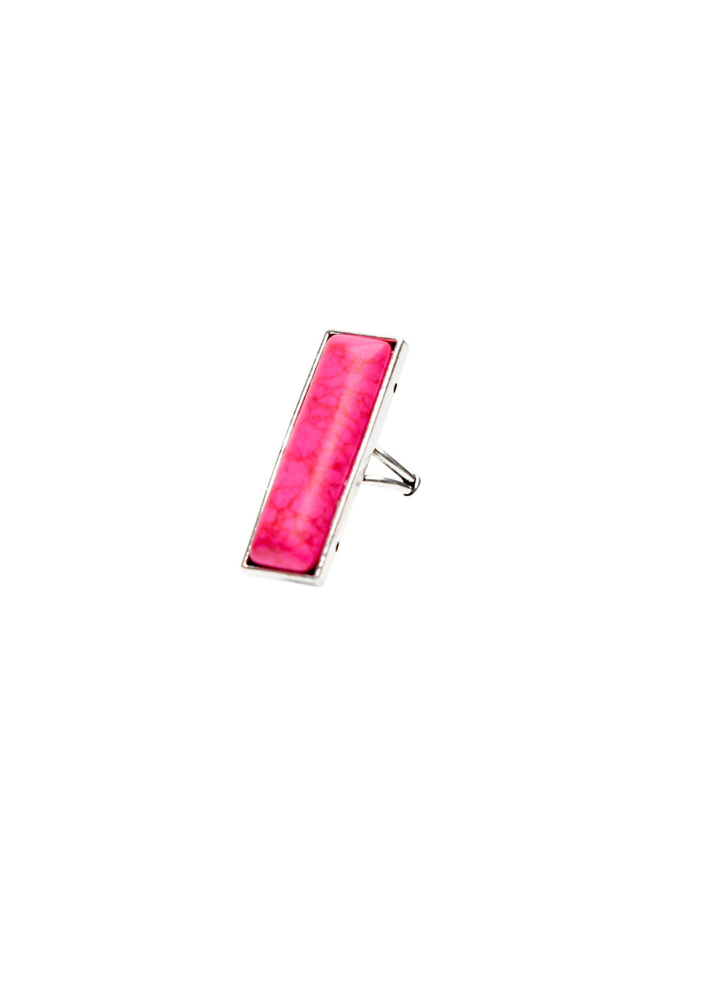 Adjustable Pink Bar Ring..