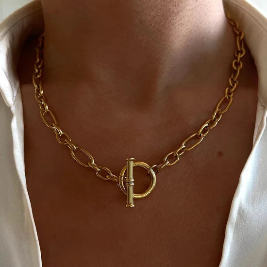 Punky Toggle 18K Gold Plated Necklace