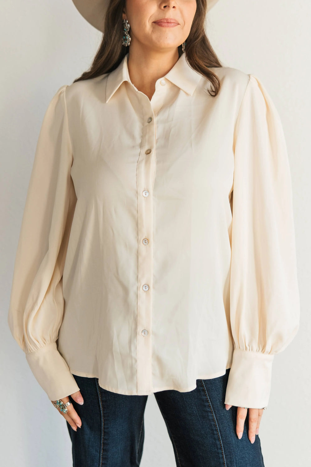 Timeless Dressy Button Down Ivory