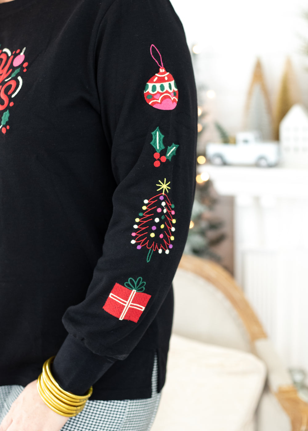 Merry Christmas Sweatshirt Black