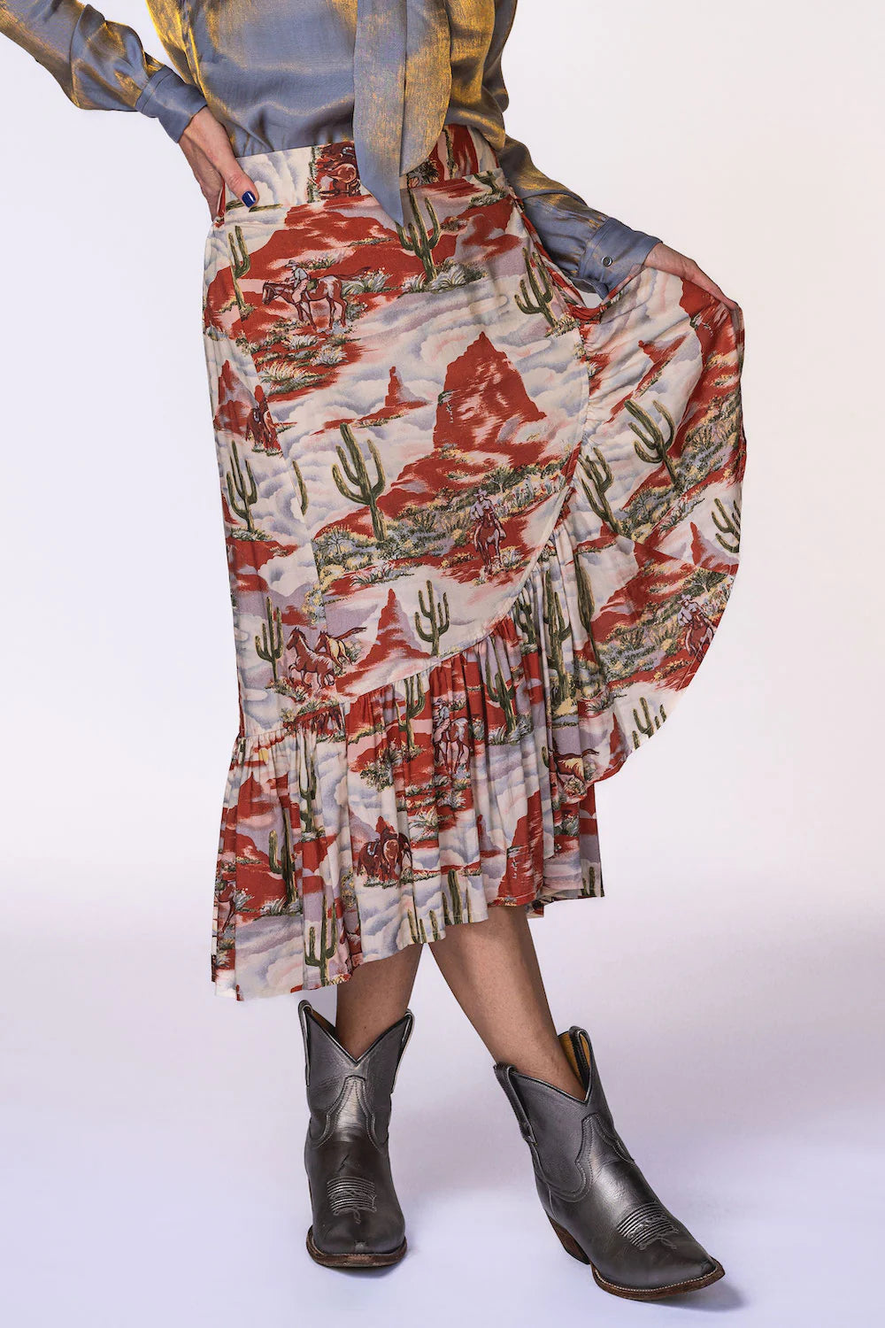 Savannah Side Ruffle Skirt