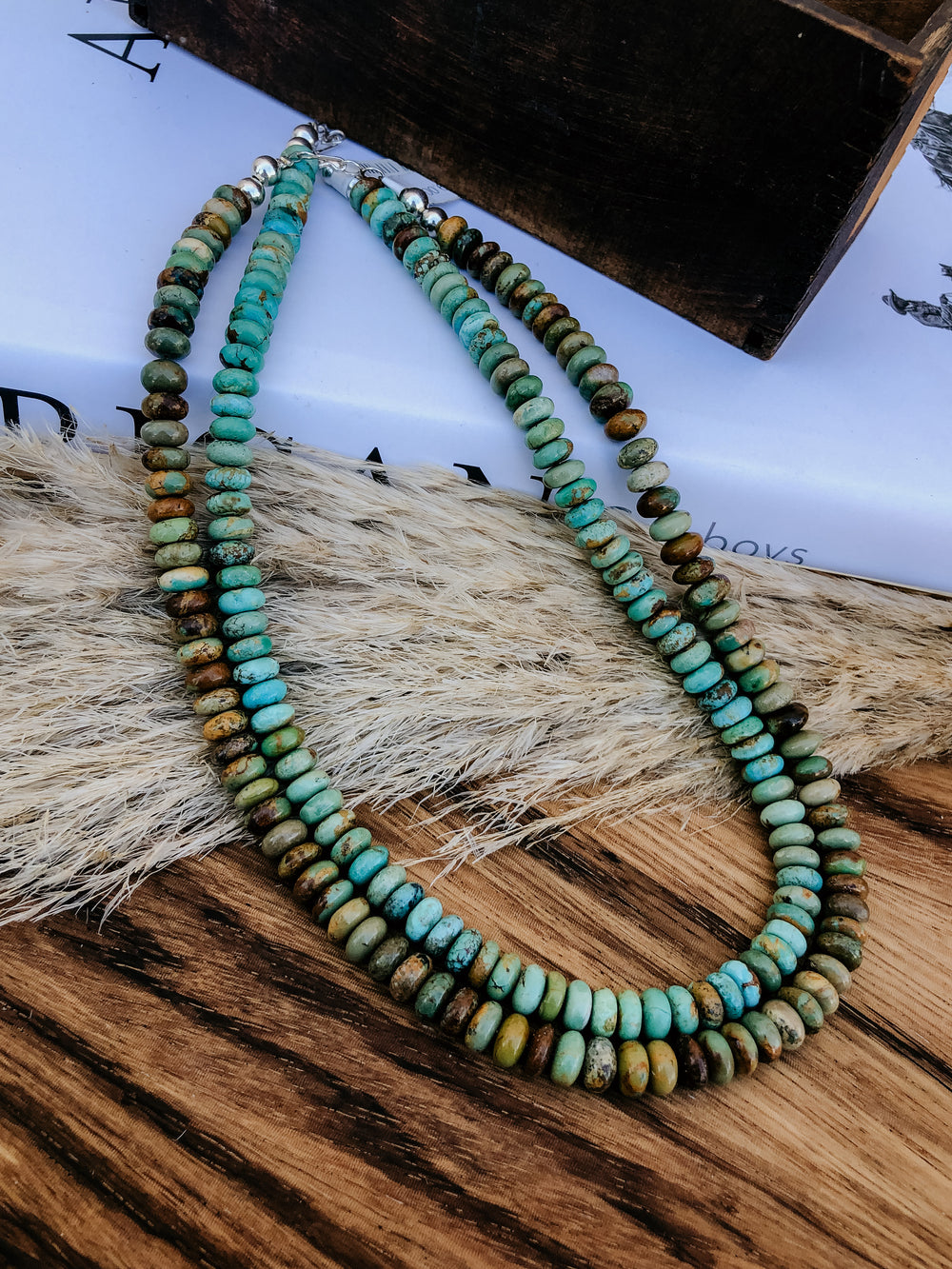18 inch Saucer Turquoise Necklace
