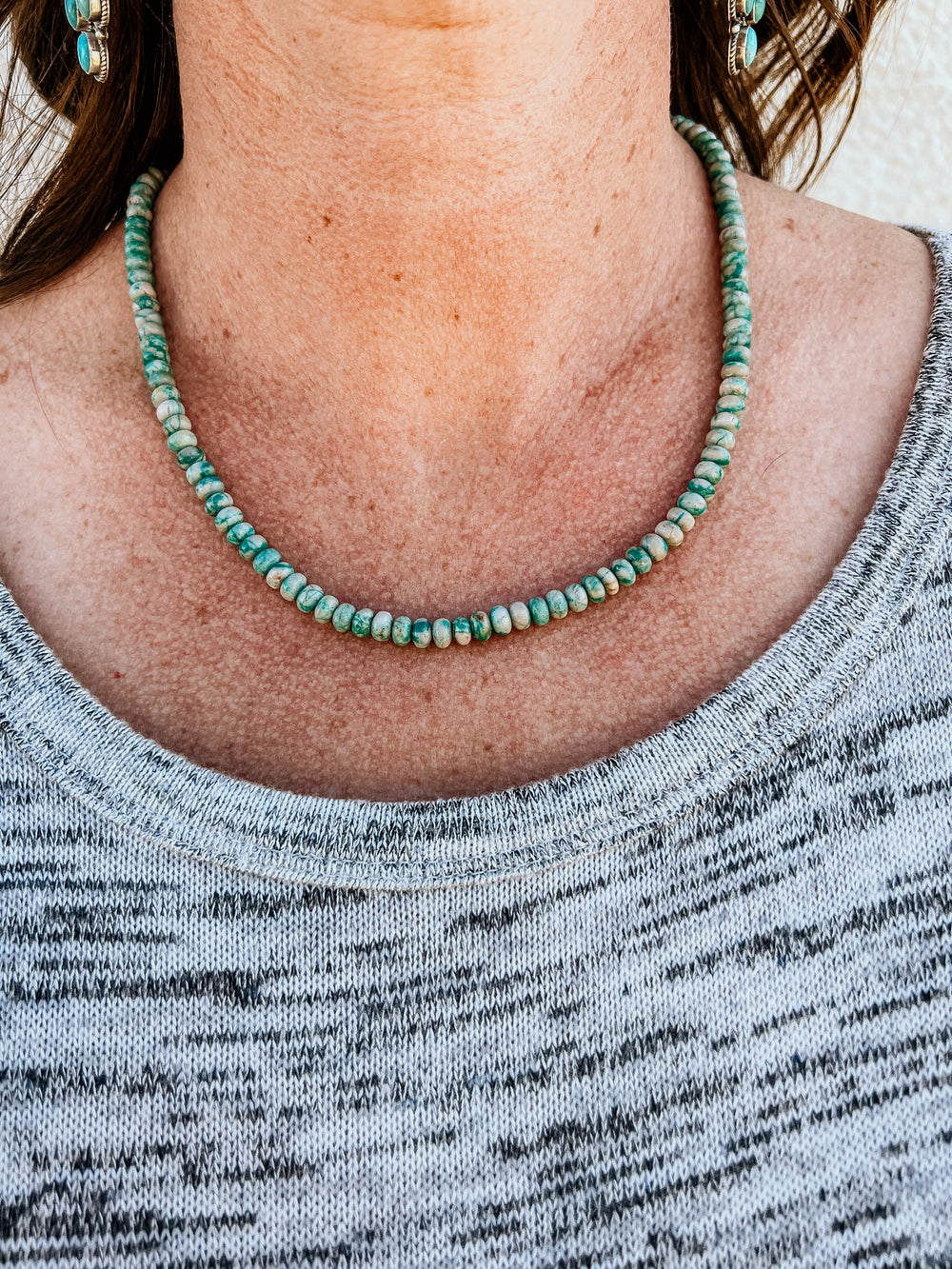 19in Rounded Turquoise Necklace