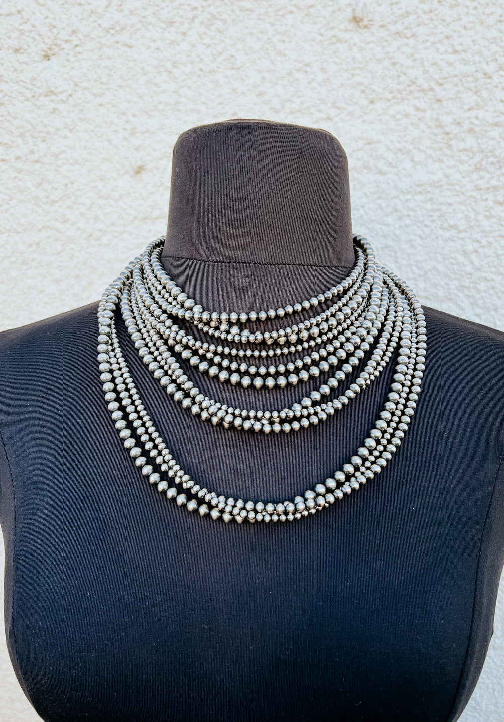 3 Strand Multi Size Navajo Pearl Necklace