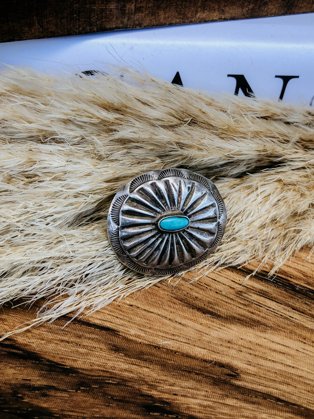 Concho Pin with Turquoise Accent