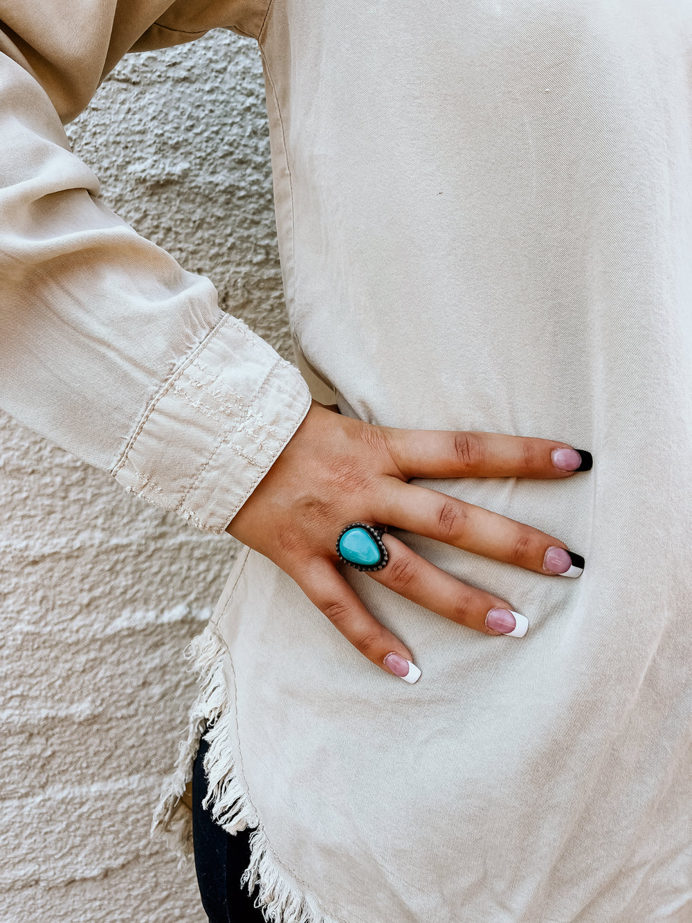 Turquoise Dotted Rings