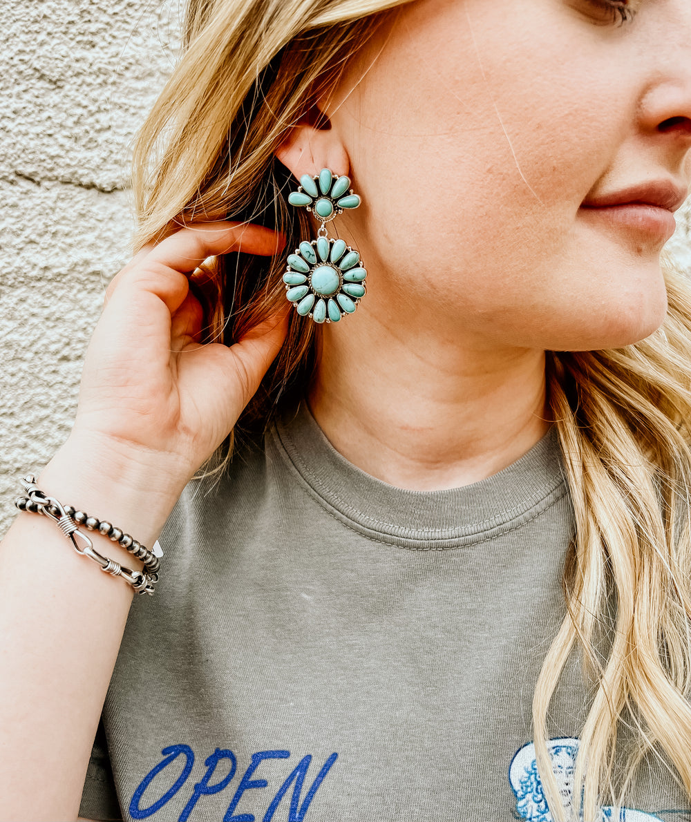 Turquoise High Noon Cluster Earring