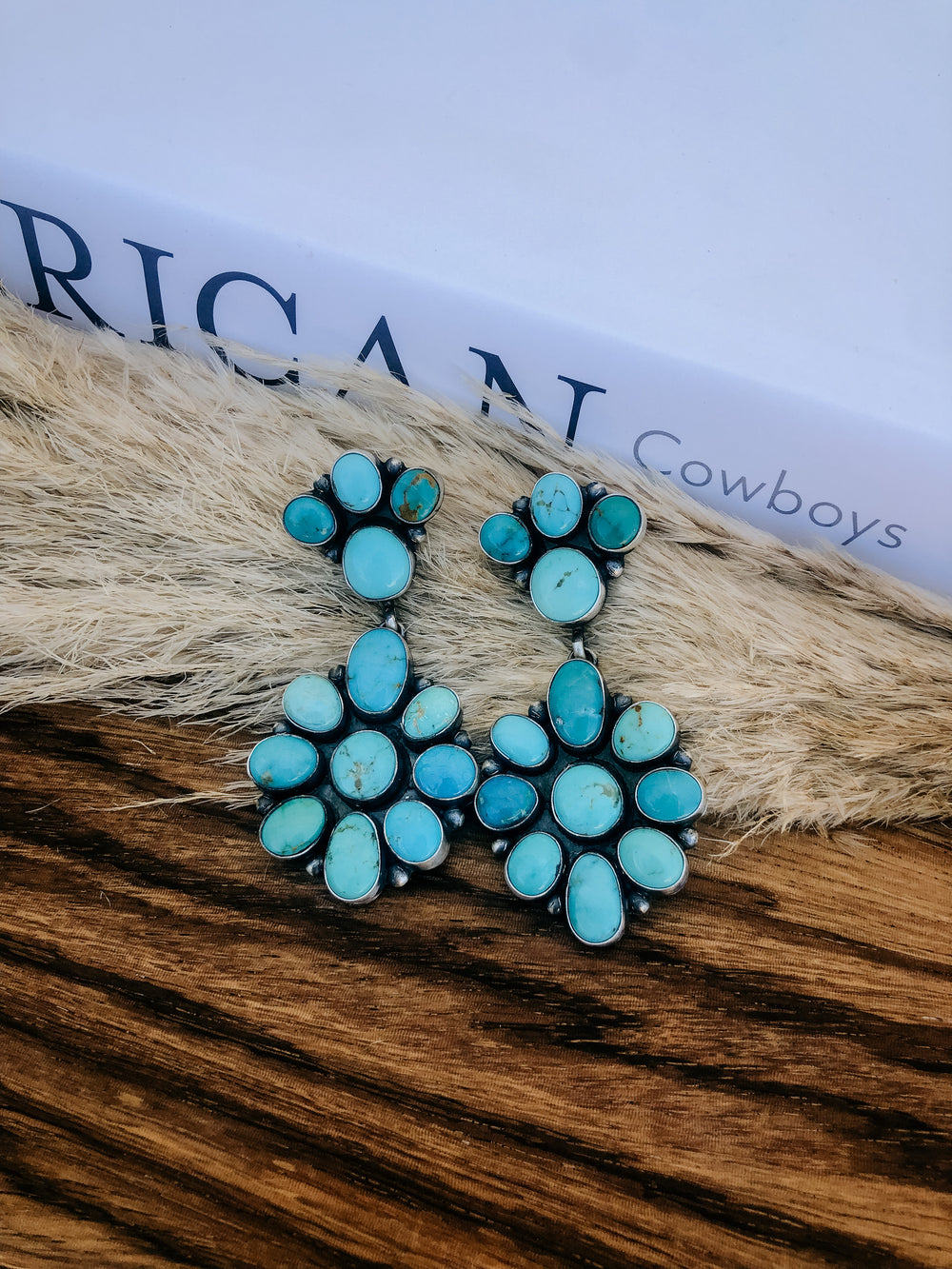 Turquoise Flower Cluster Earring